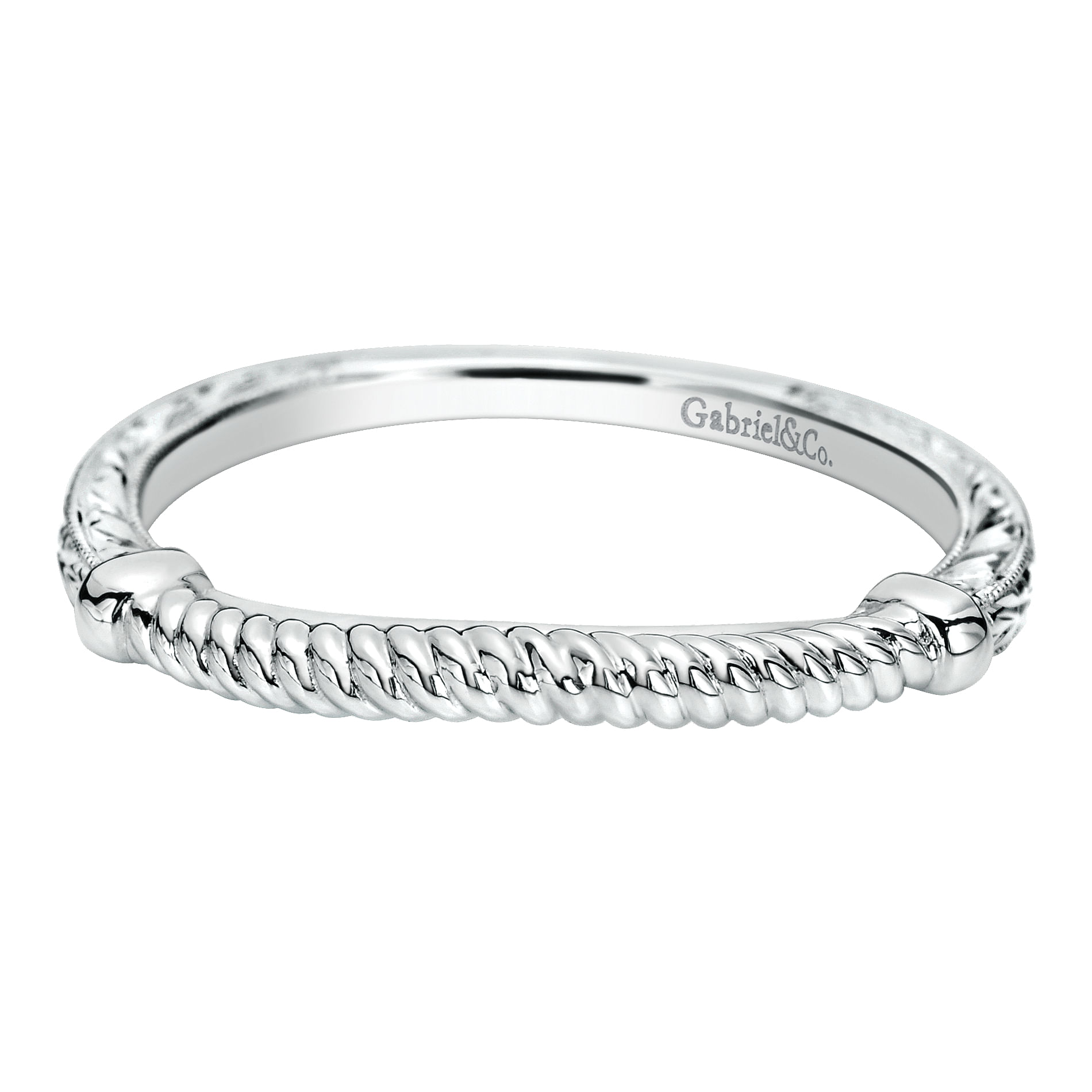 14k White Gold Curved 14k White Gold Curved