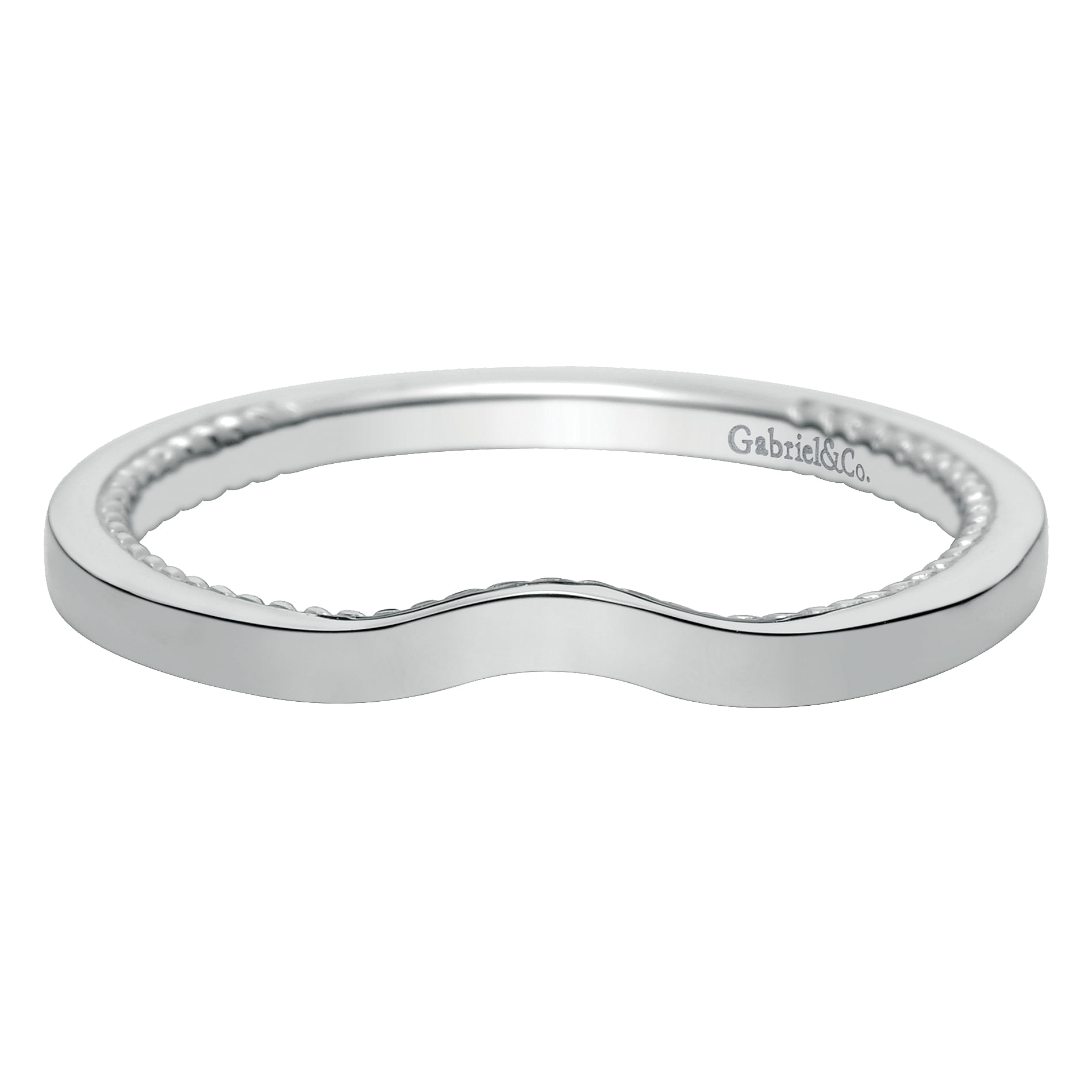 14k White Gold Curved 14k White Gold Curved