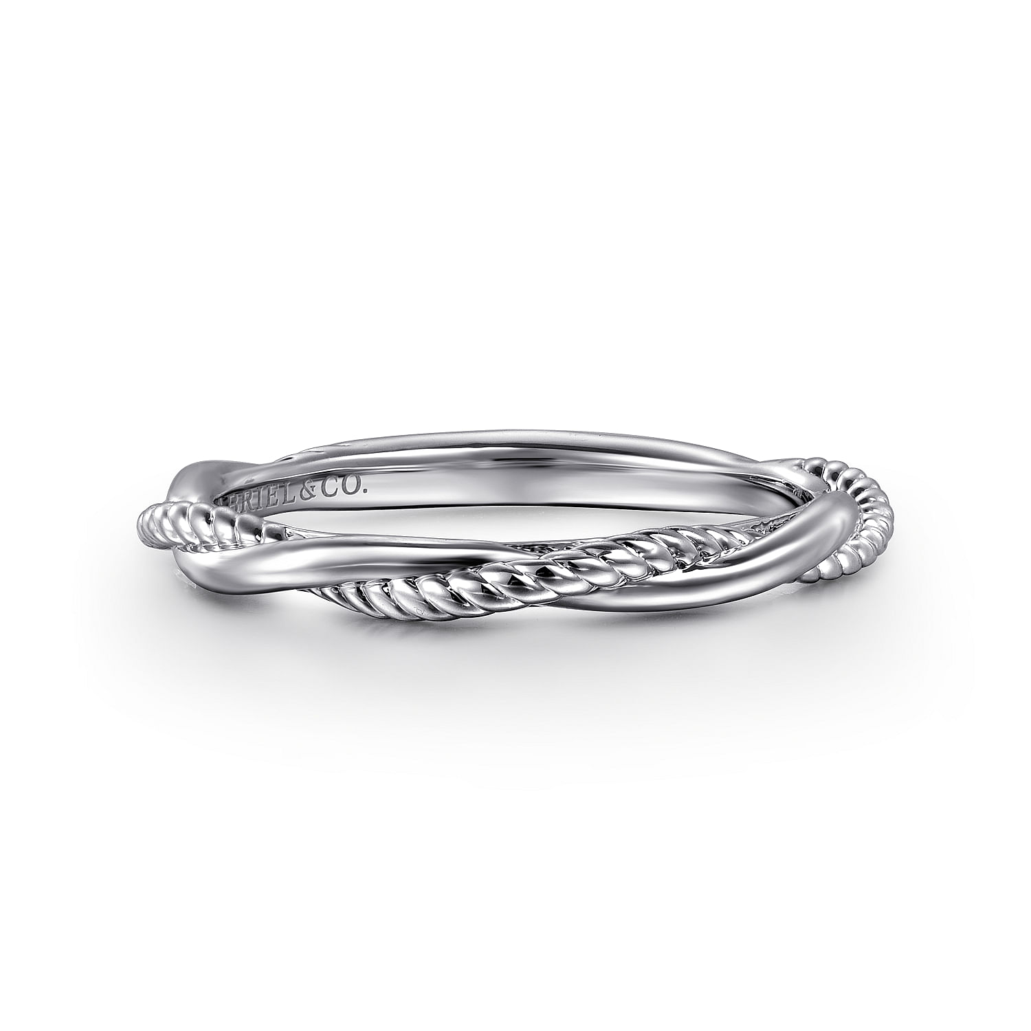 14k White Gold Curved 14k White Gold Curved