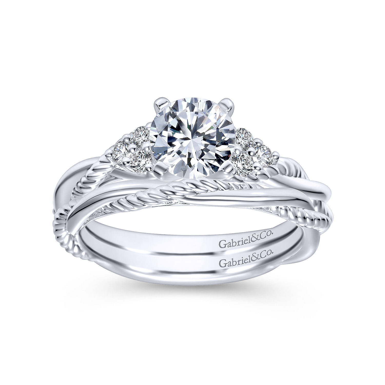 14k White Gold Curved Wedding Band angle 4 14k White Gold Curved Wedding Band angle 4