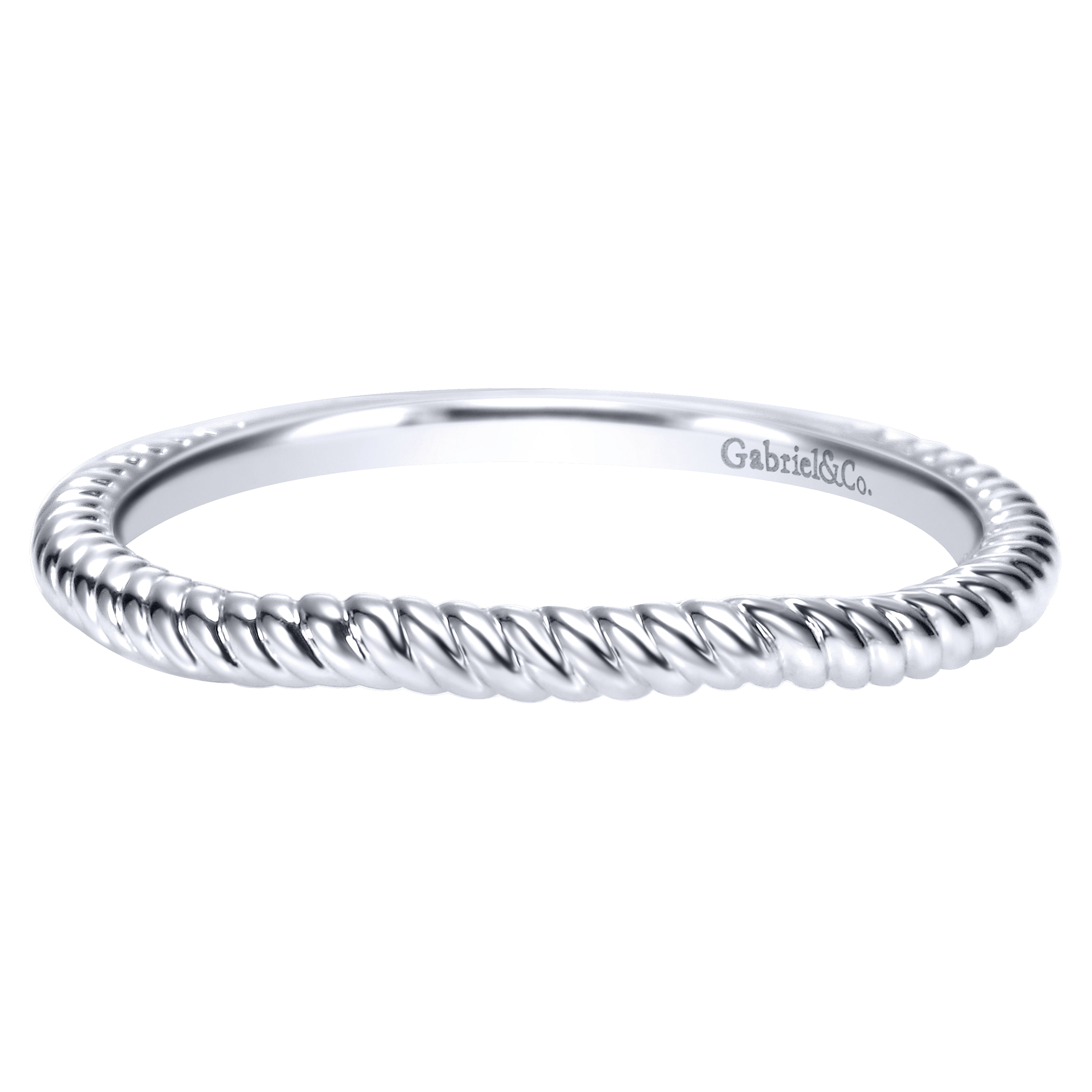 14k White Gold Curved 14k White Gold Curved