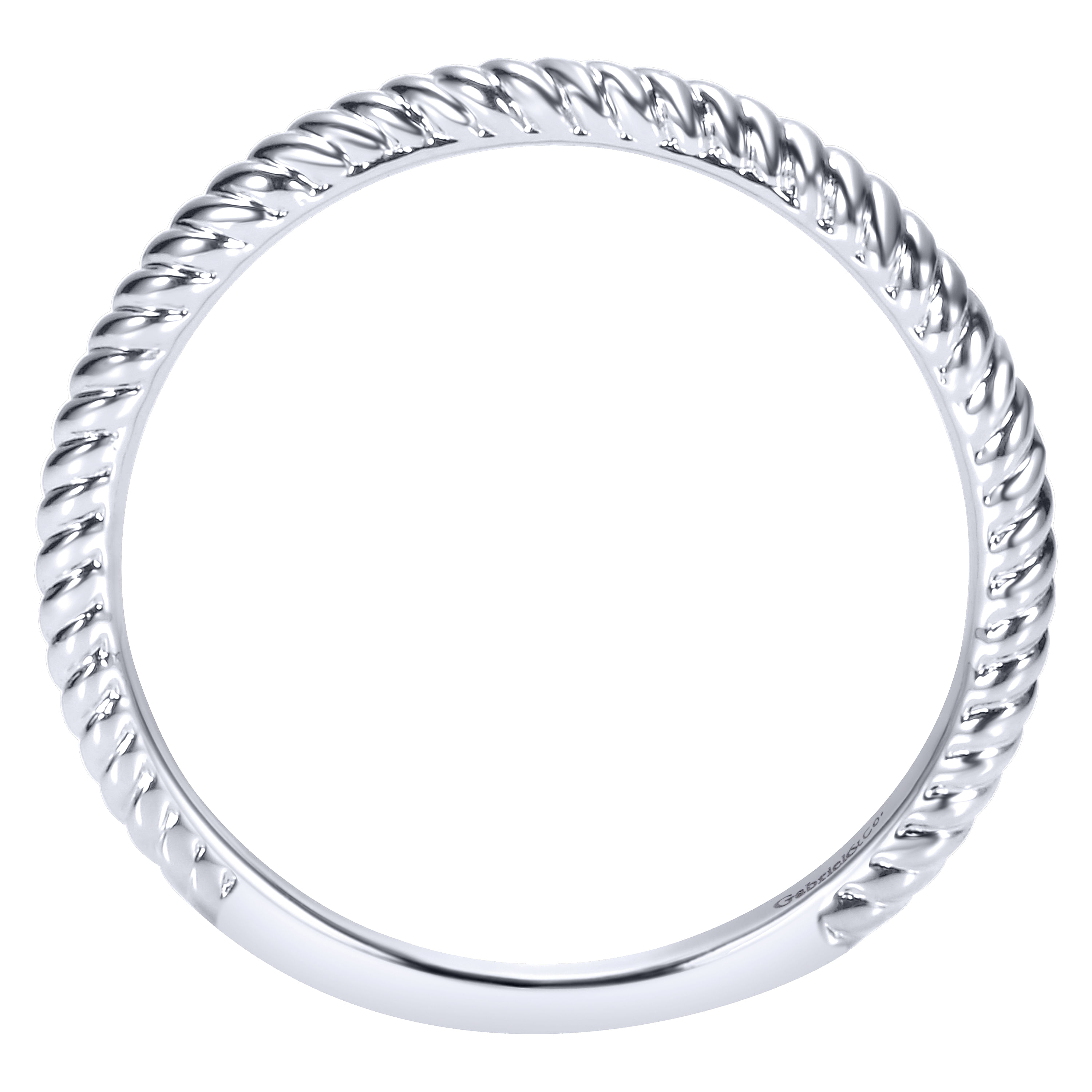 14k White Gold Curved Wedding Band angle 2 14k White Gold Curved Wedding Band angle 2