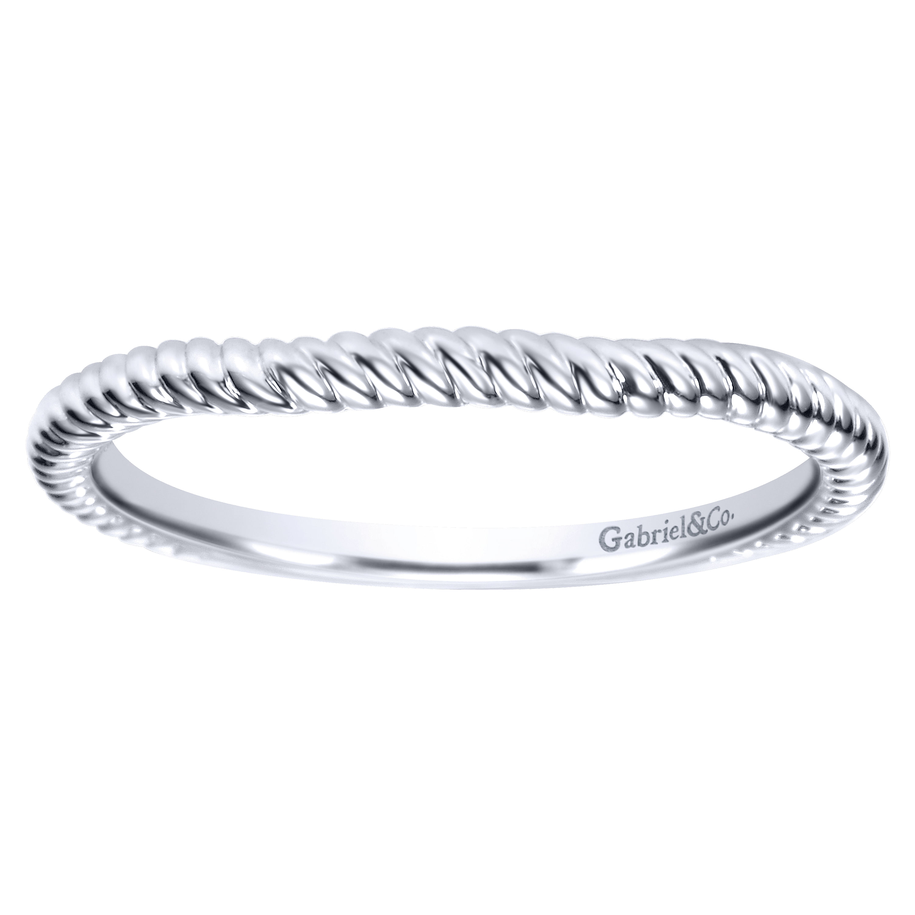 14k White Gold Curved Wedding Band angle 5 14k White Gold Curved Wedding Band angle 5