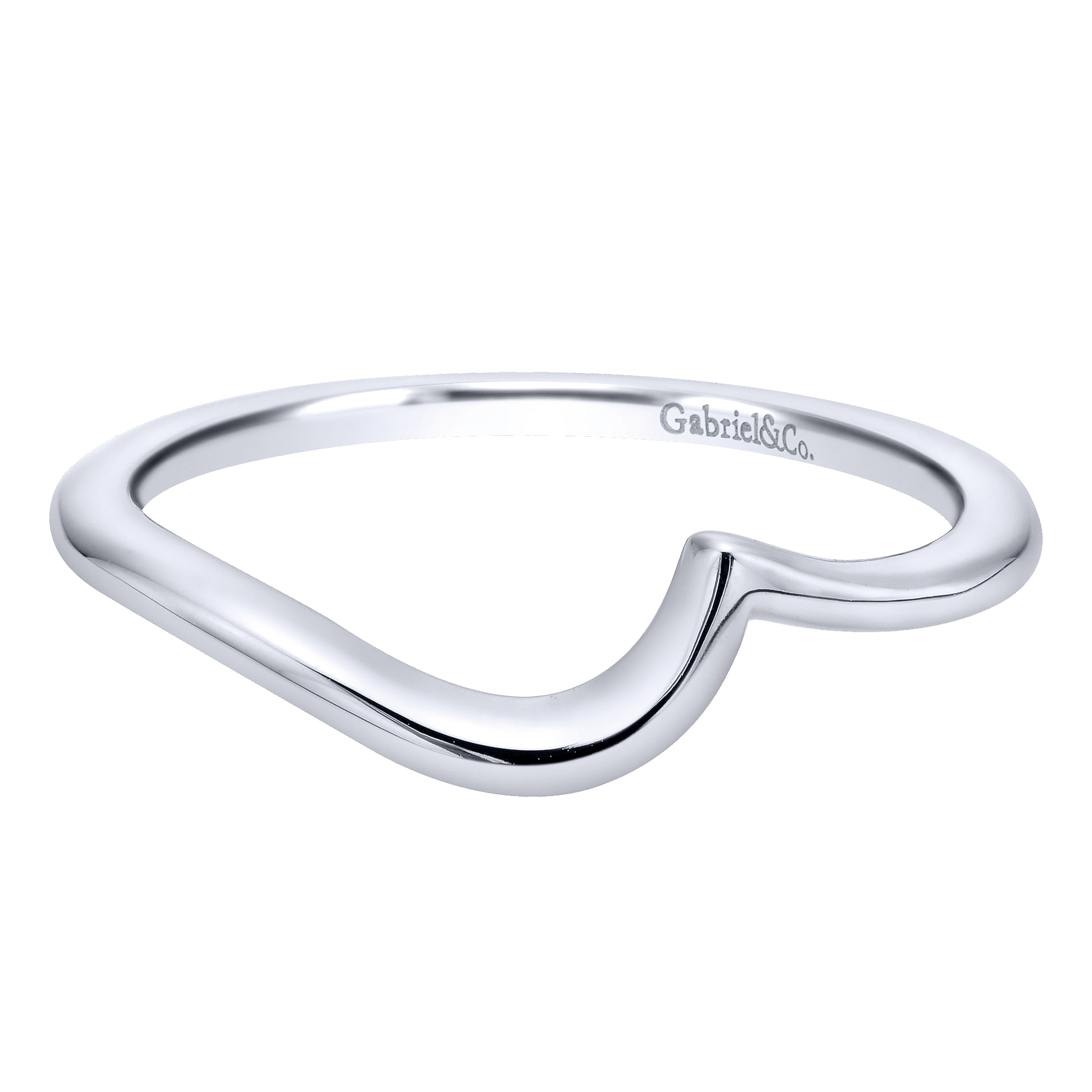 14k White Gold Curved 14k White Gold Curved