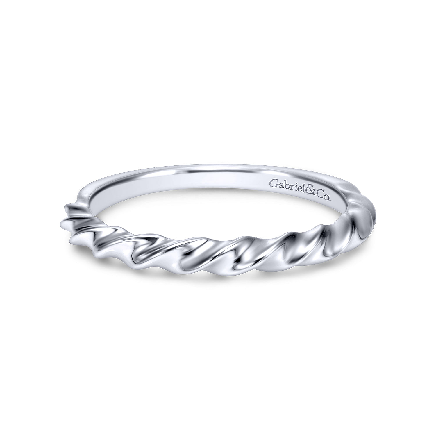 14k White Gold Curved 14k White Gold Curved