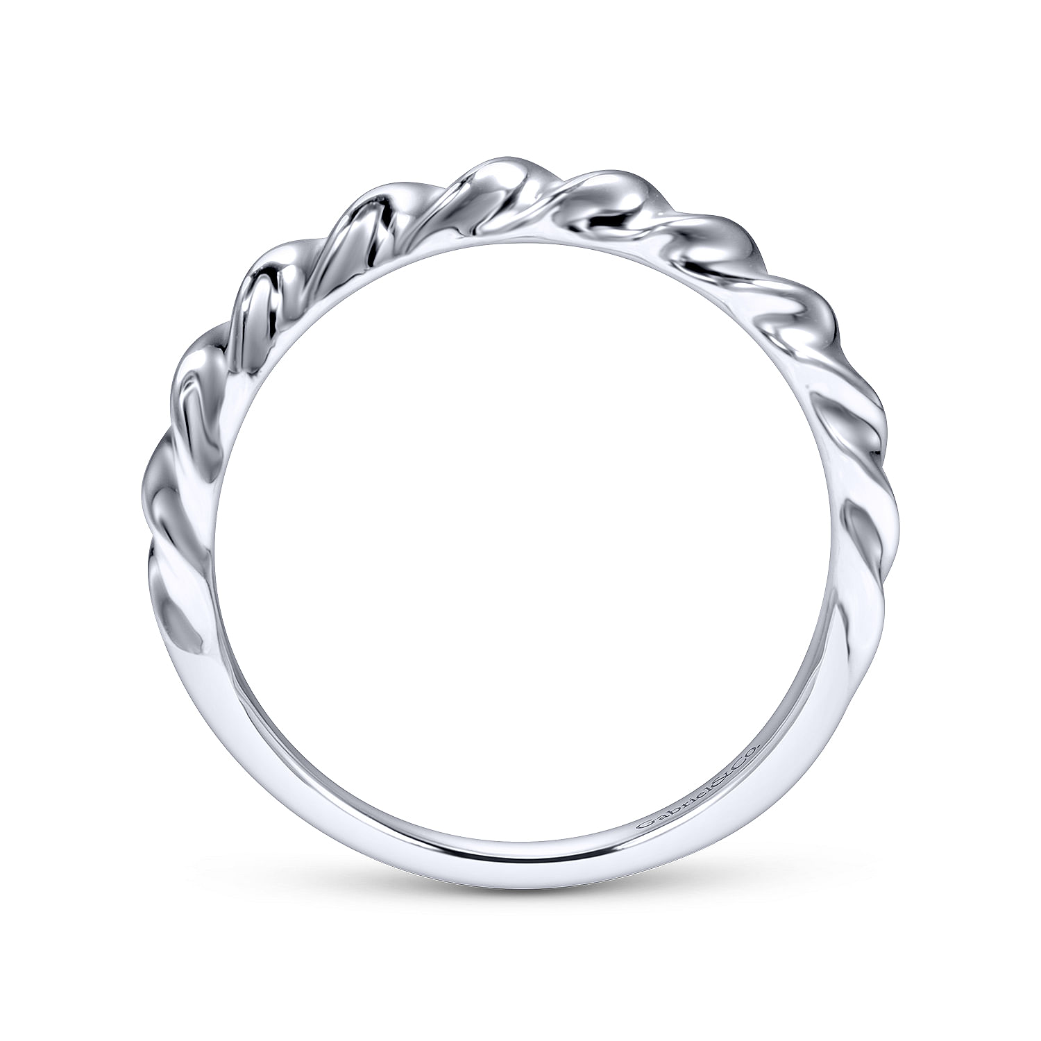 14k White Gold Curved Wedding Band angle 2 14k White Gold Curved Wedding Band angle 2