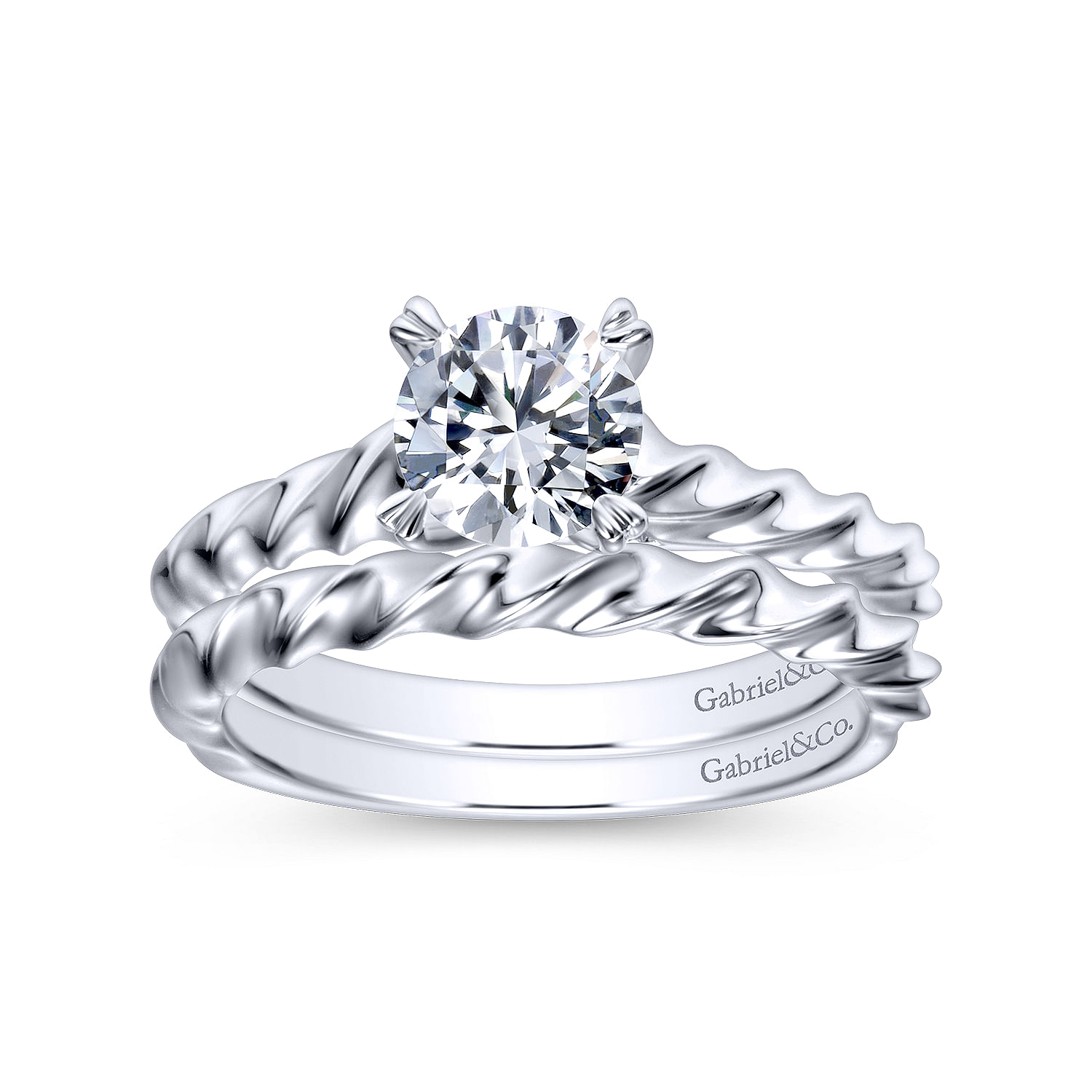 14k White Gold Curved Wedding Band angle 4 14k White Gold Curved Wedding Band angle 4