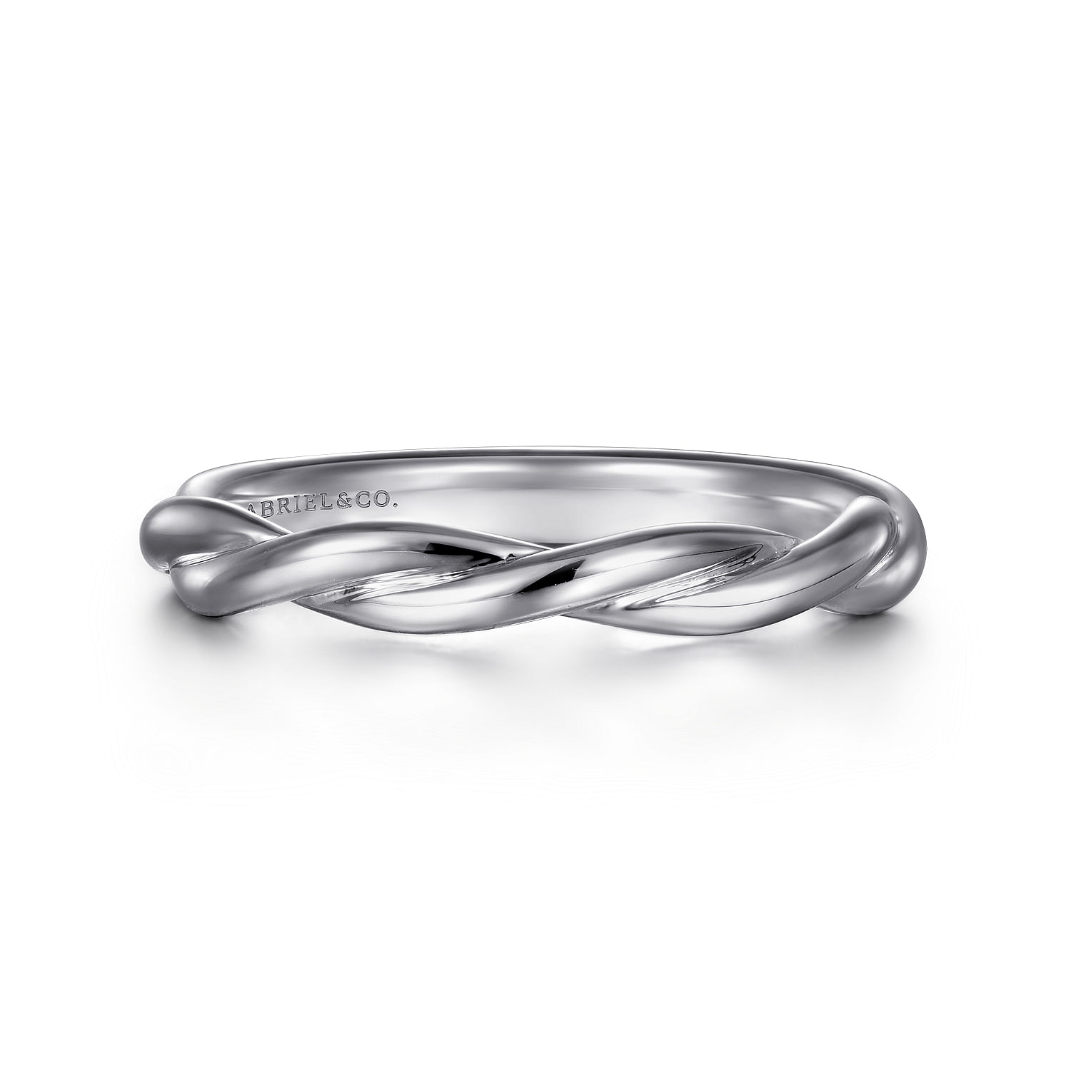 14k White Gold Curved 14k White Gold Curved