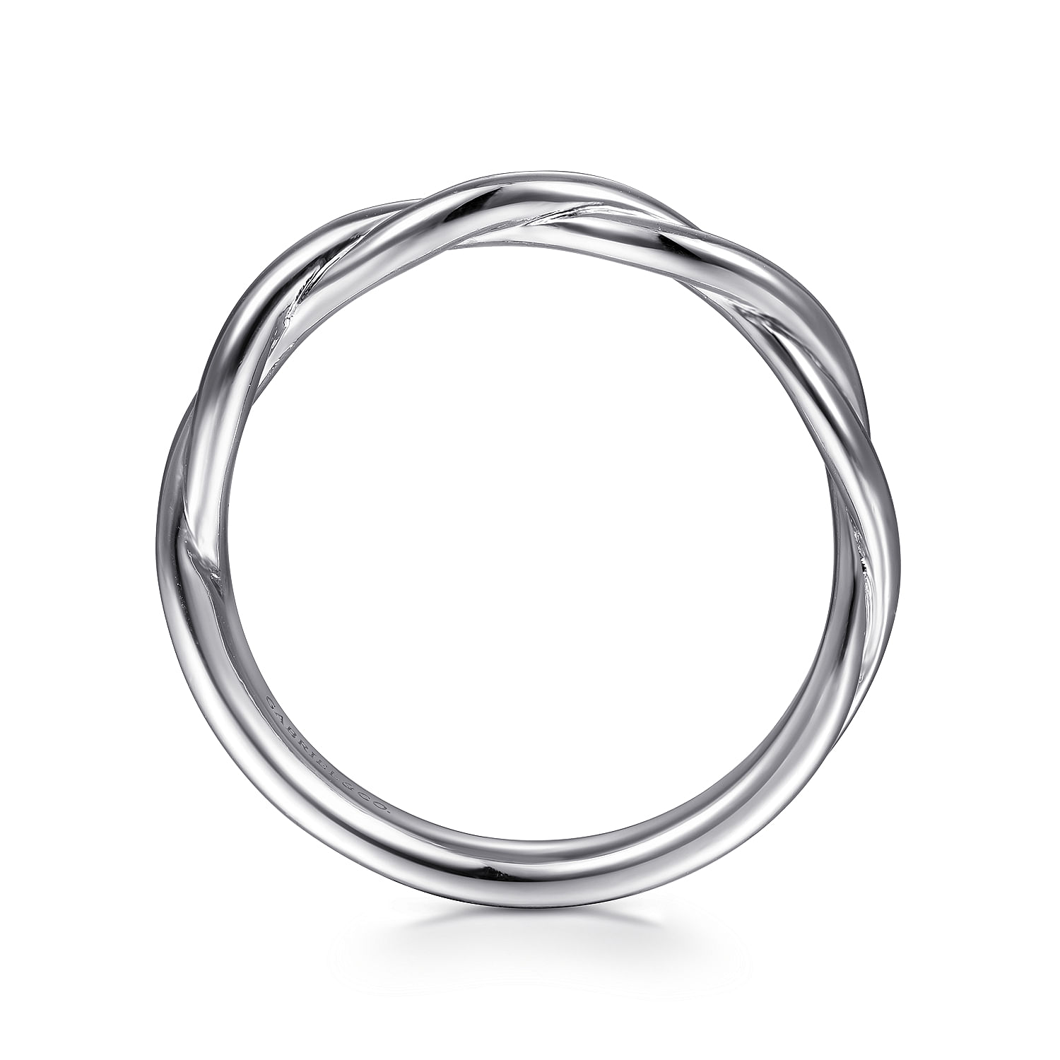 14k White Gold Curved Wedding Band angle 2 14k White Gold Curved Wedding Band angle 2