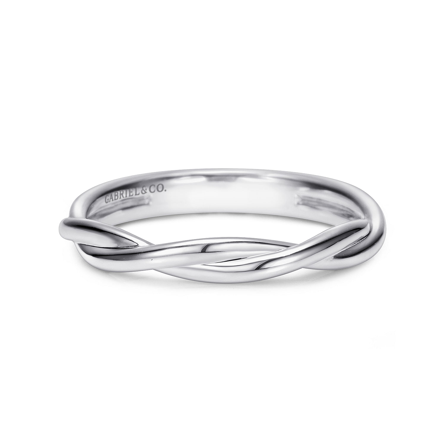 14k White Gold Curved 14k White Gold Curved