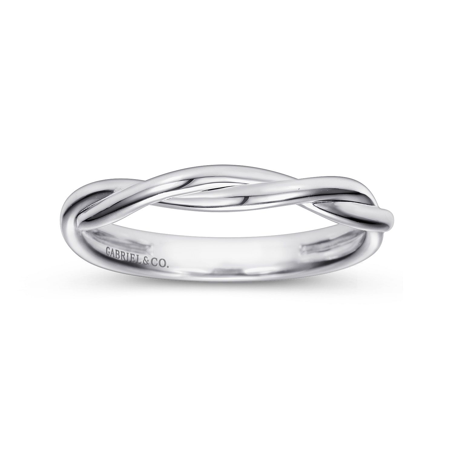14k White Gold Curved Wedding Band angle 5 14k White Gold Curved Wedding Band angle 5