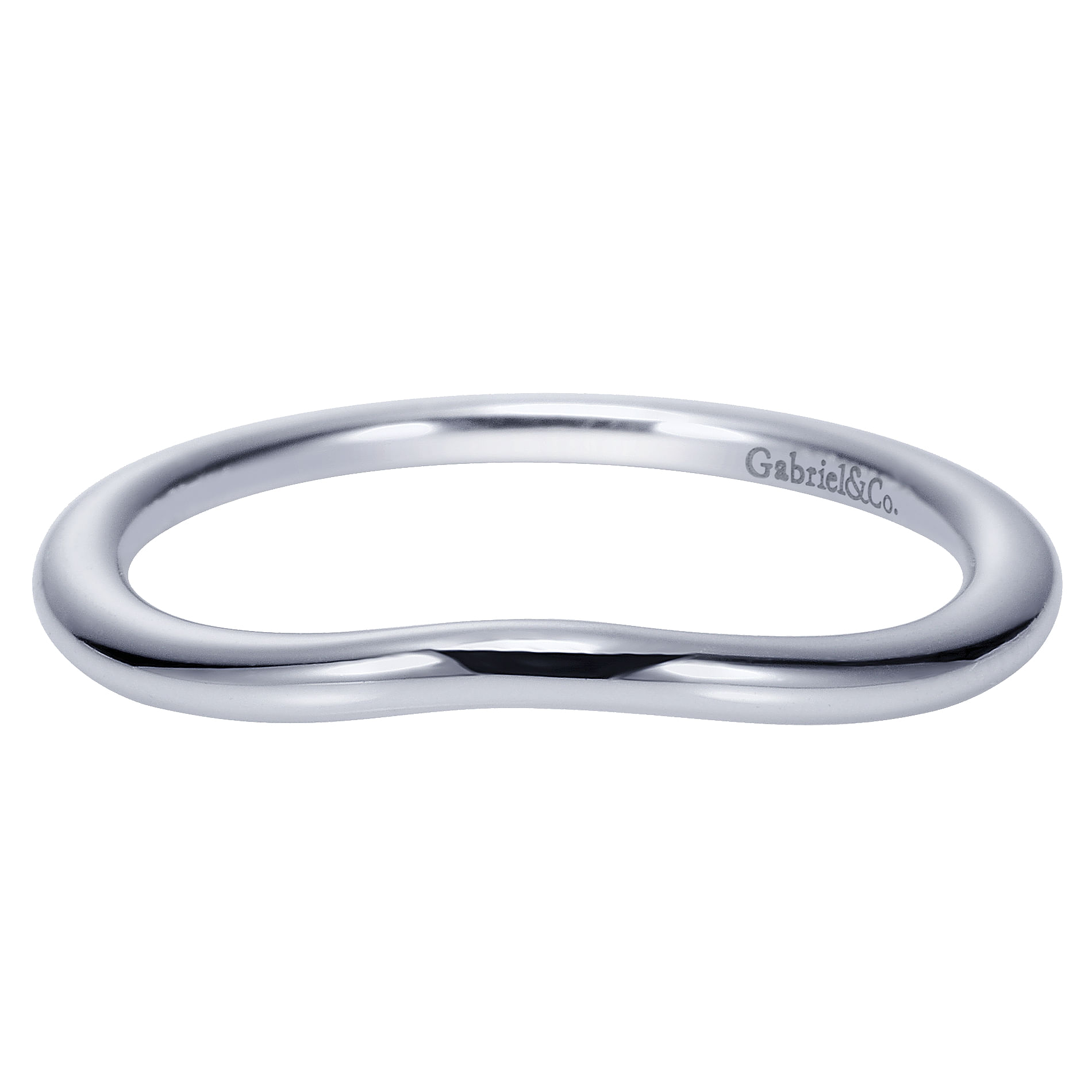 14k White Gold Curved 14k White Gold Curved