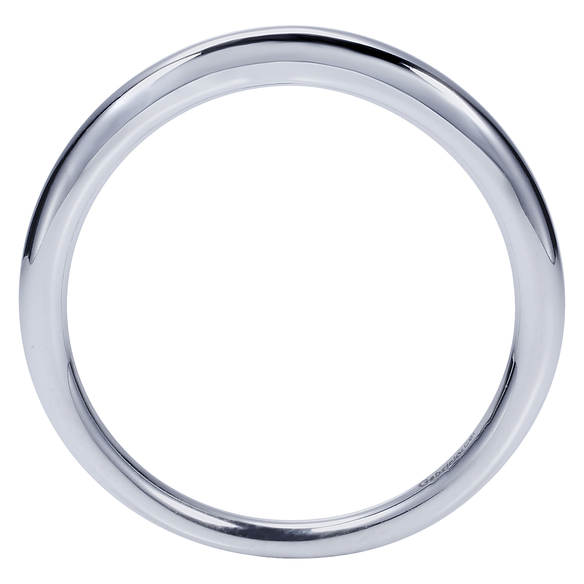 14k White Gold Curved Wedding Band angle 2 14k White Gold Curved Wedding Band angle 2