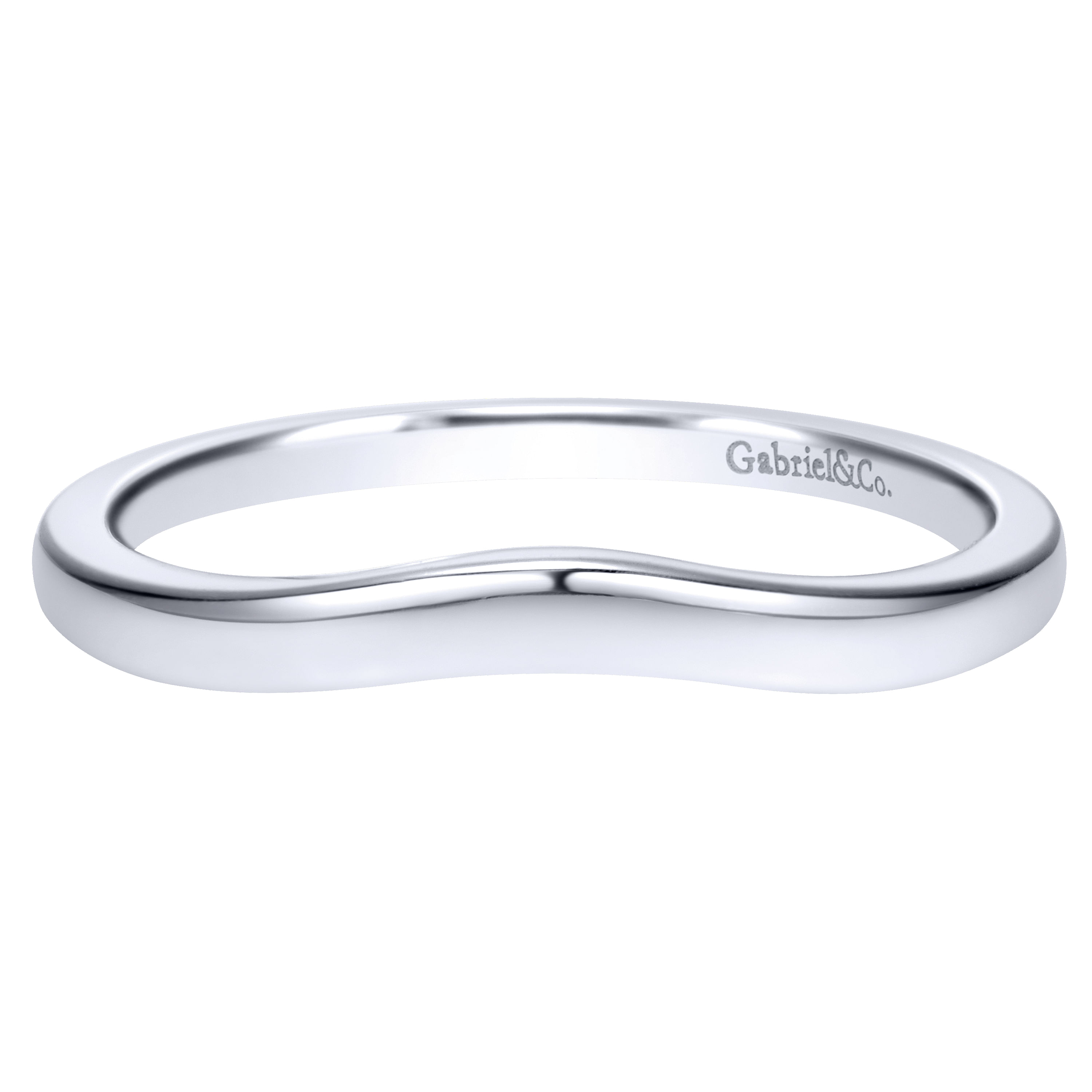 14k White Gold Curved 14k White Gold Curved