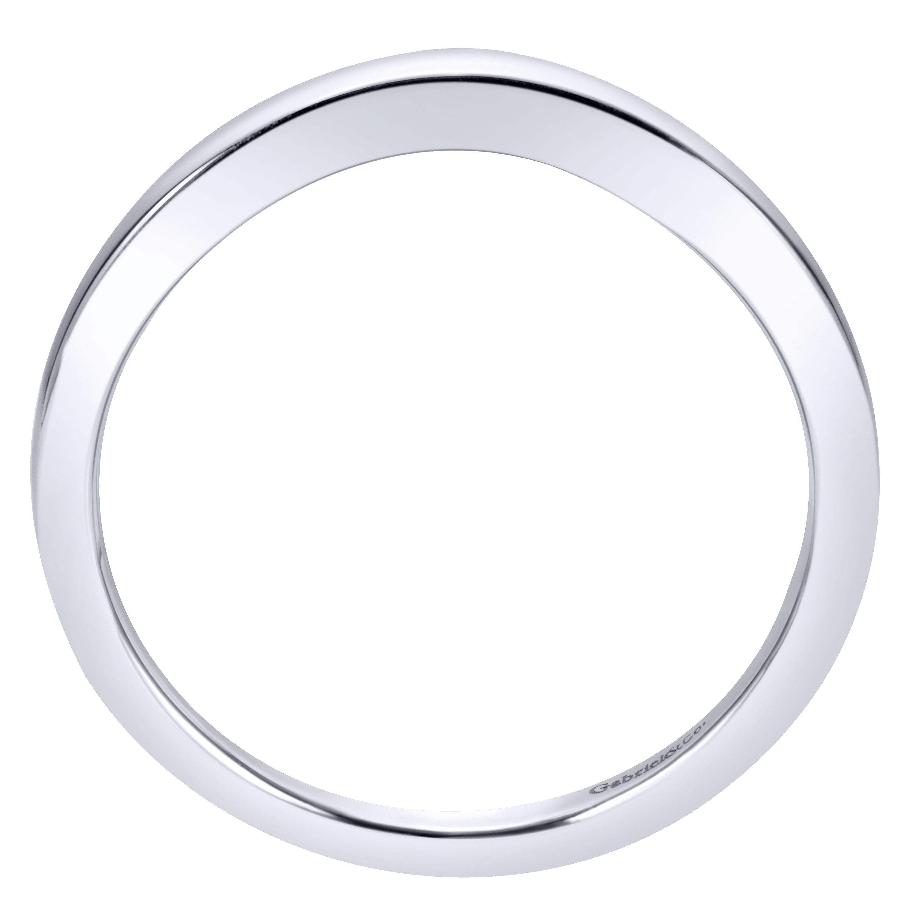 14k White Gold Curved Wedding Band angle 2 14k White Gold Curved Wedding Band angle 2
