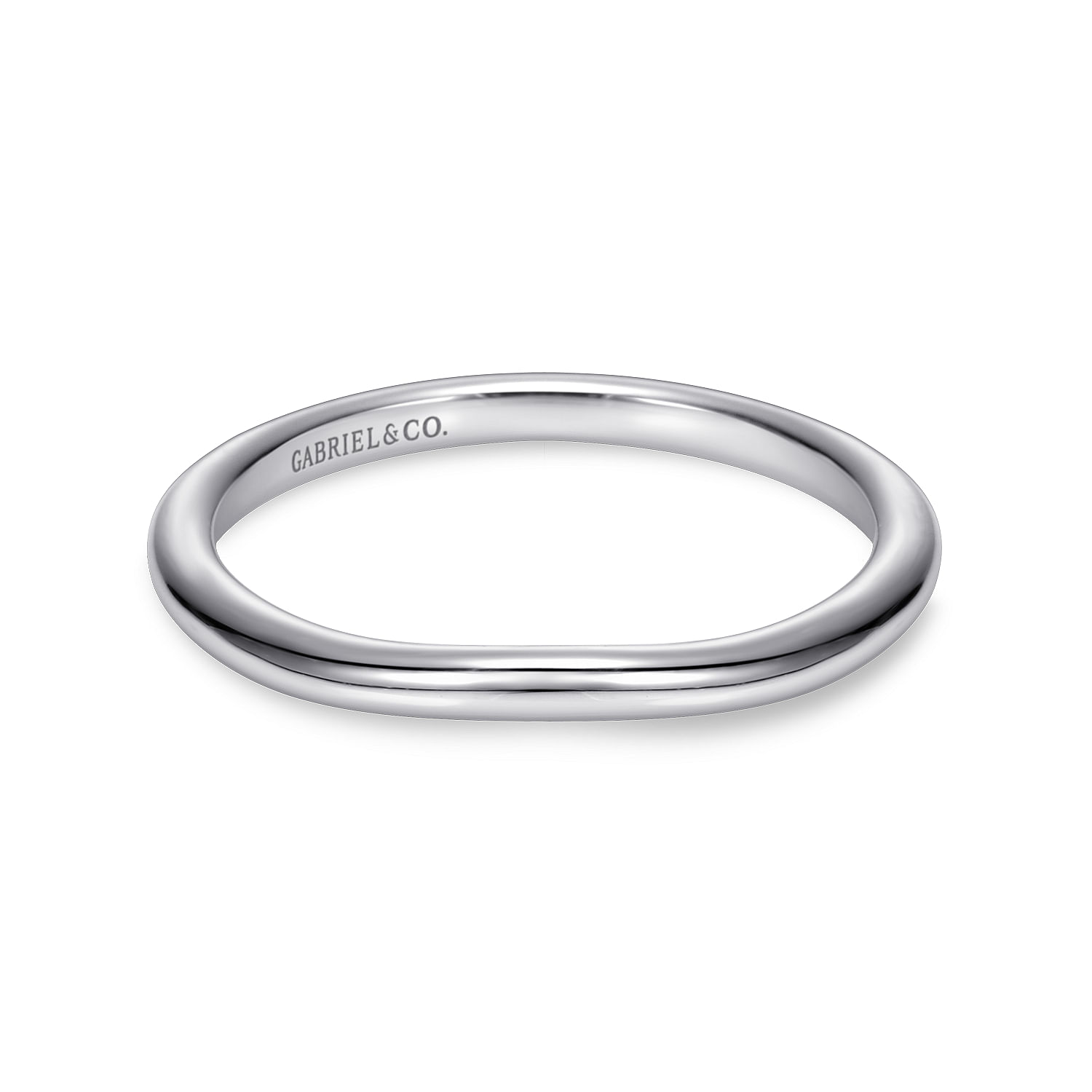 14k White Gold Curved 14k White Gold Curved