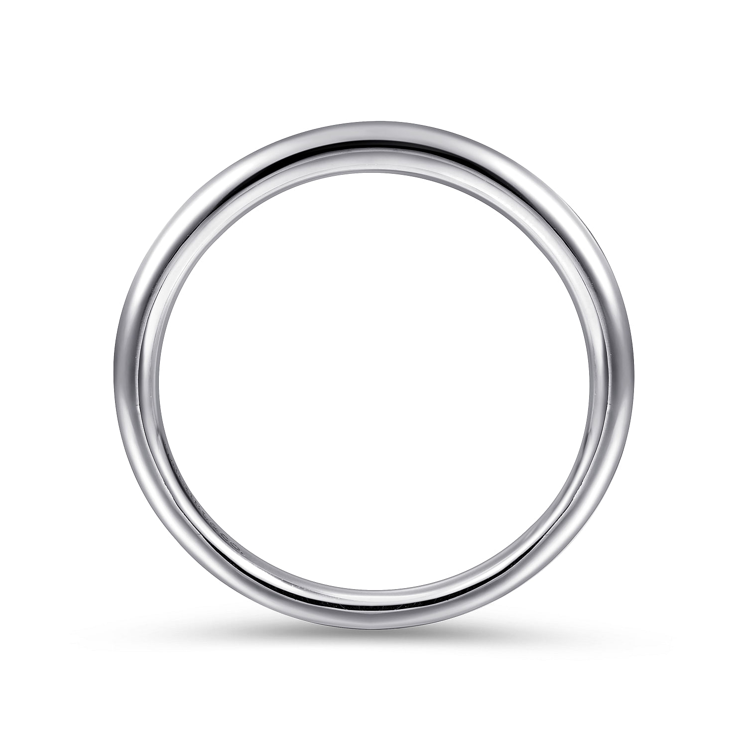 14k White Gold Curved Wedding Band angle 2 14k White Gold Curved Wedding Band angle 2