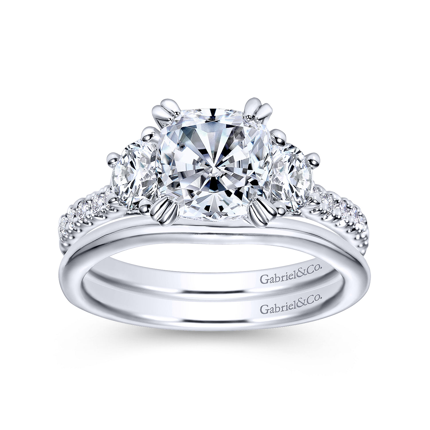 14k White Gold Curved Wedding Band angle 4 14k White Gold Curved Wedding Band angle 4