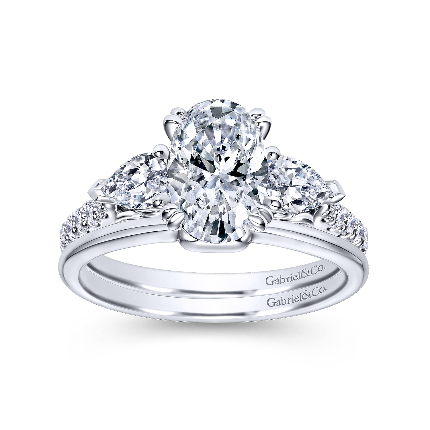 14k White Gold Curved Wedding Band angle 4 14k White Gold Curved Wedding Band angle 4