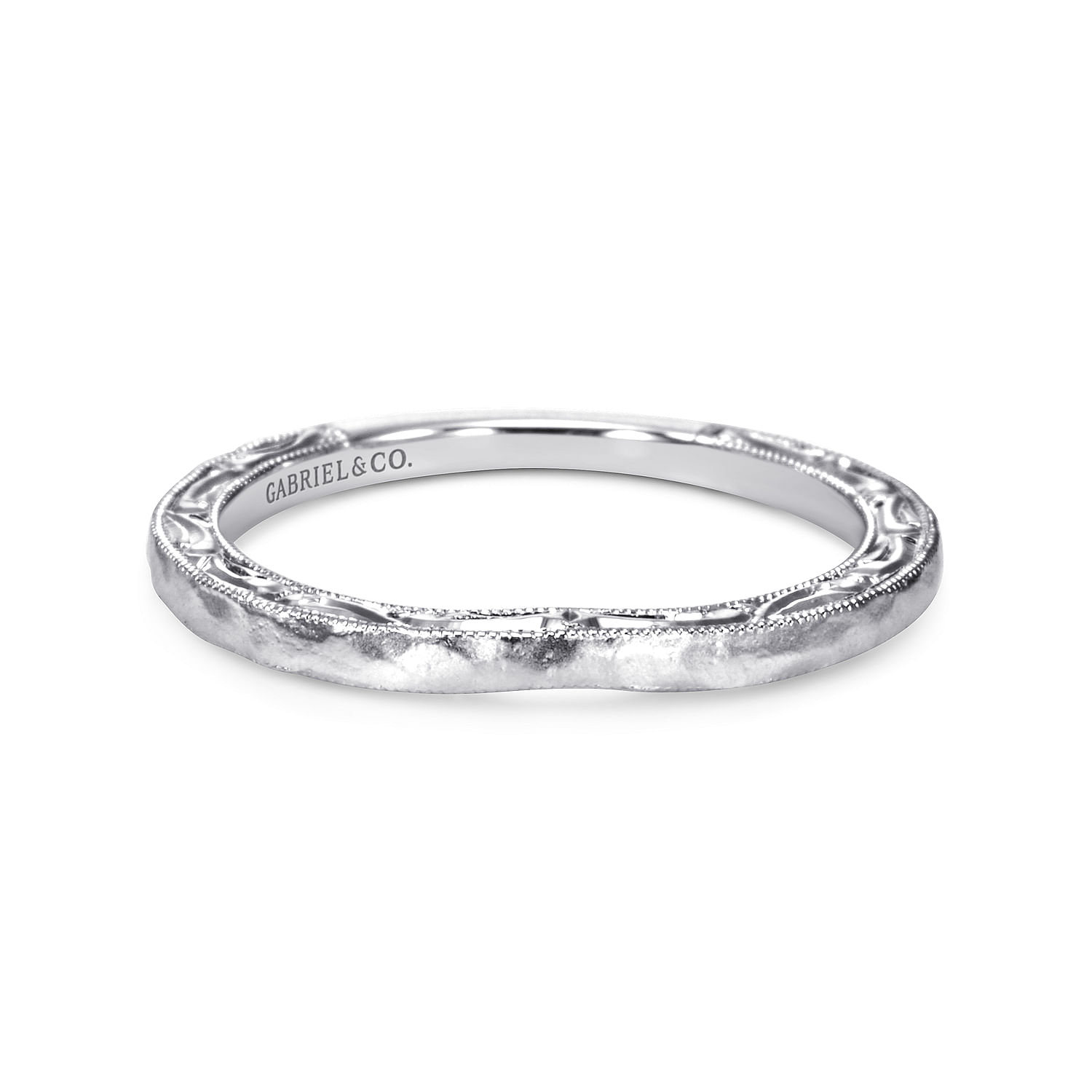 14k White Gold Curved 14k White Gold Curved