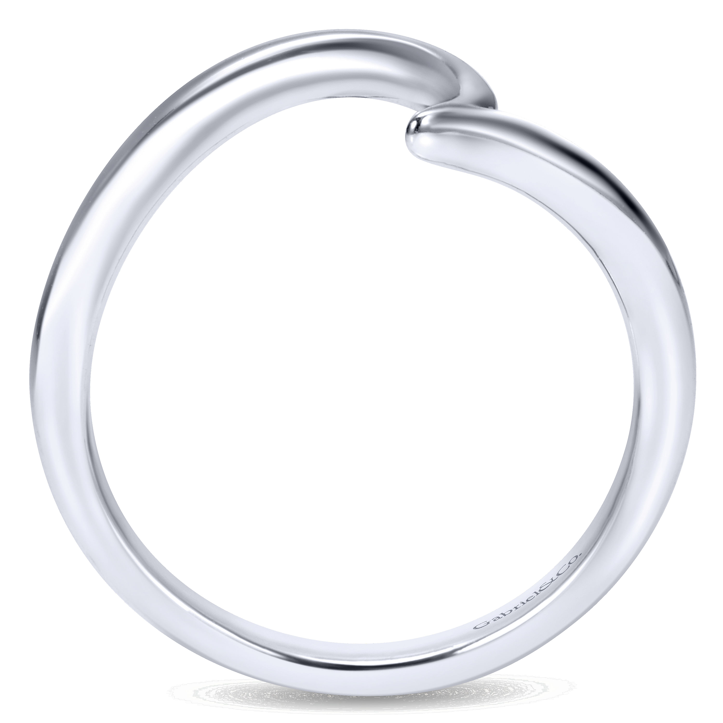 14k White Gold Curved Wedding Band angle 2 14k White Gold Curved Wedding Band angle 2
