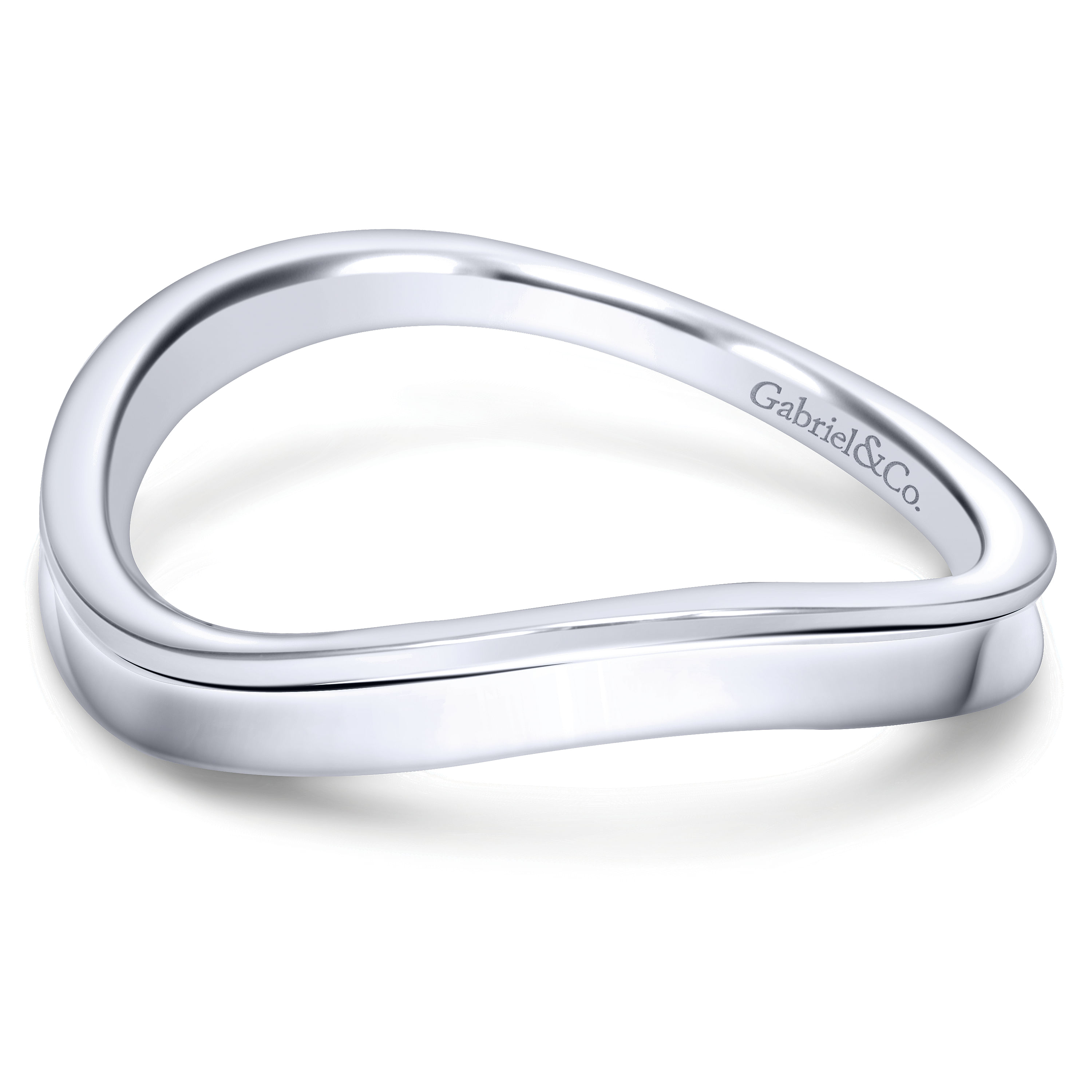 14k White Gold Curved 14k White Gold Curved
