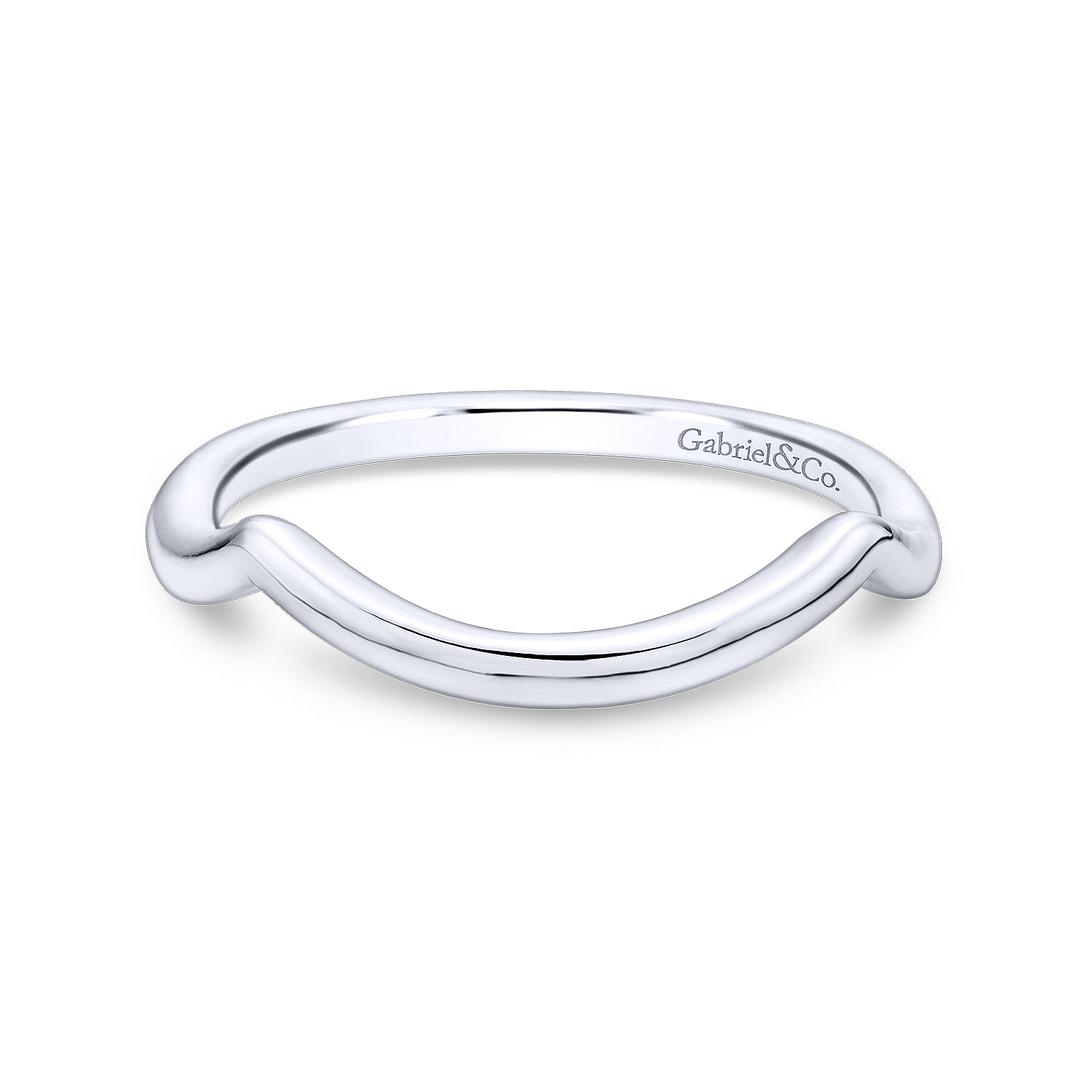 14k White Gold Curved 14k White Gold Curved