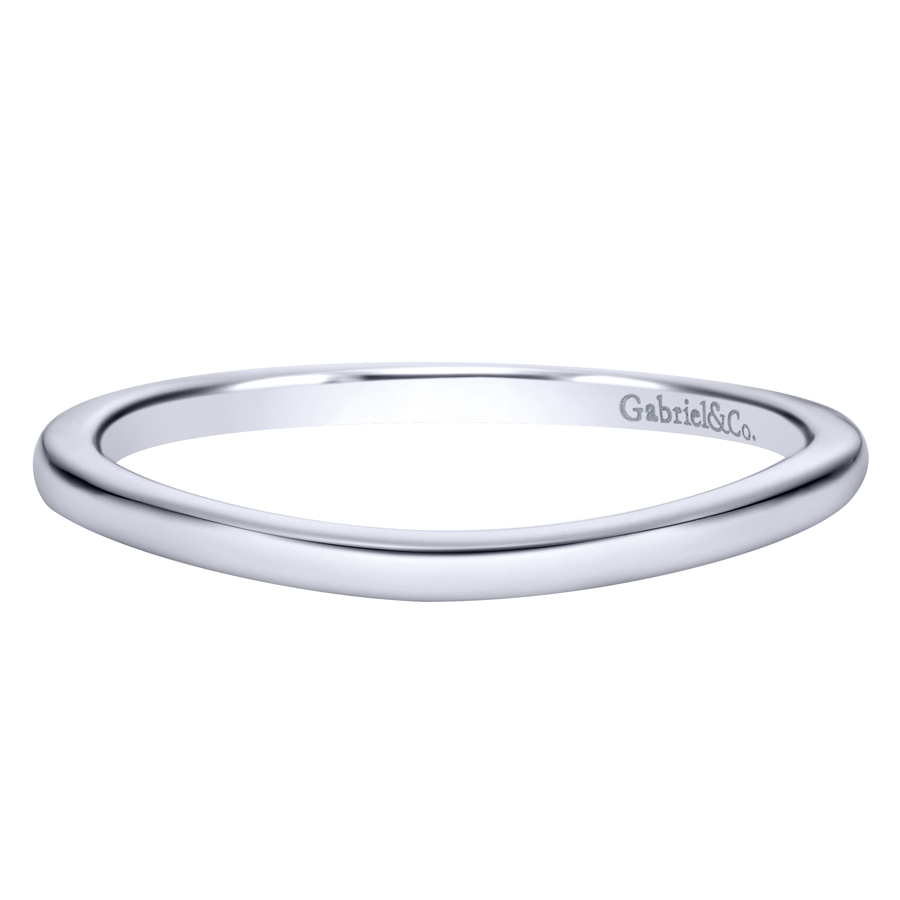 14k White Gold Curved 14k White Gold Curved