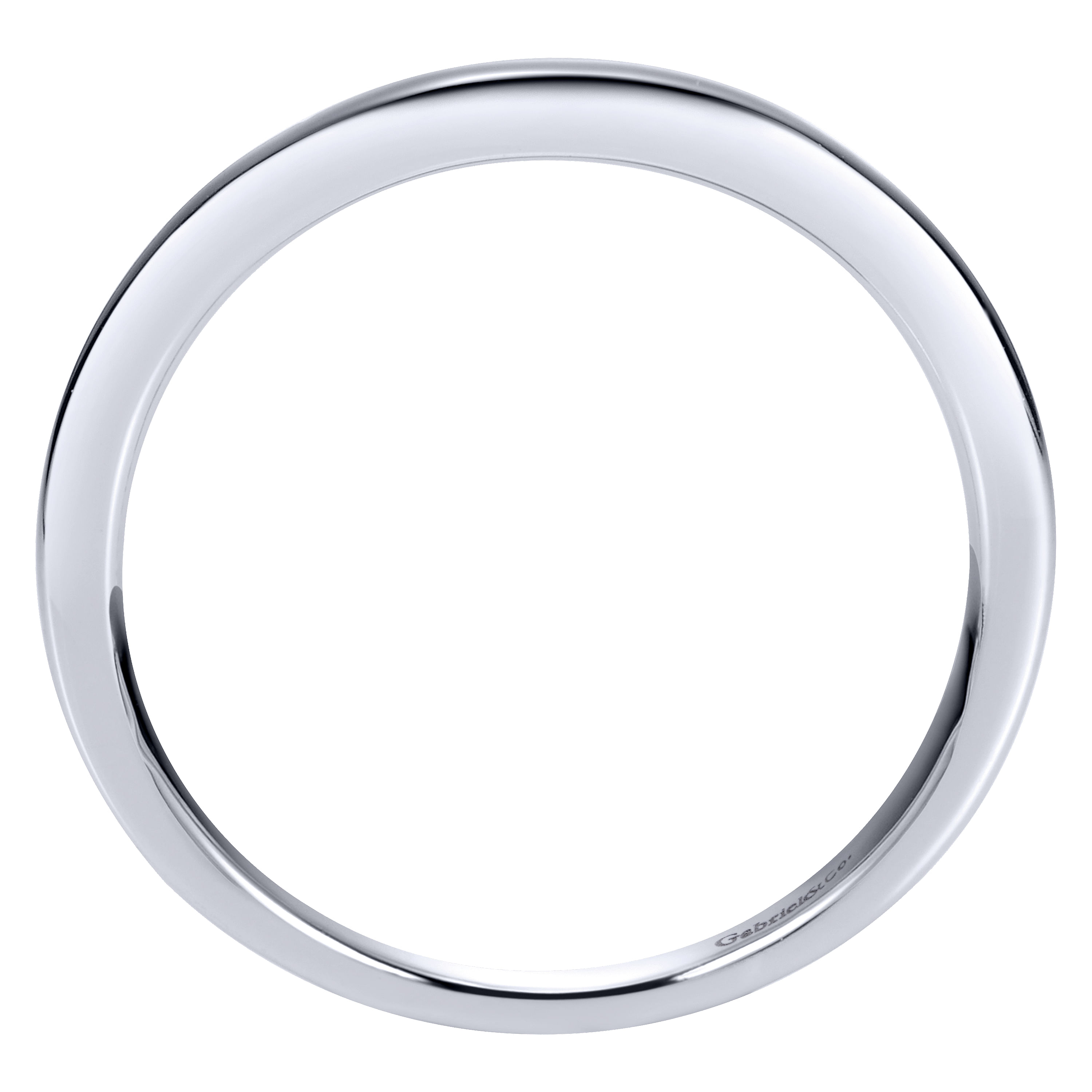 14k White Gold Curved Wedding Band angle 2 14k White Gold Curved Wedding Band angle 2