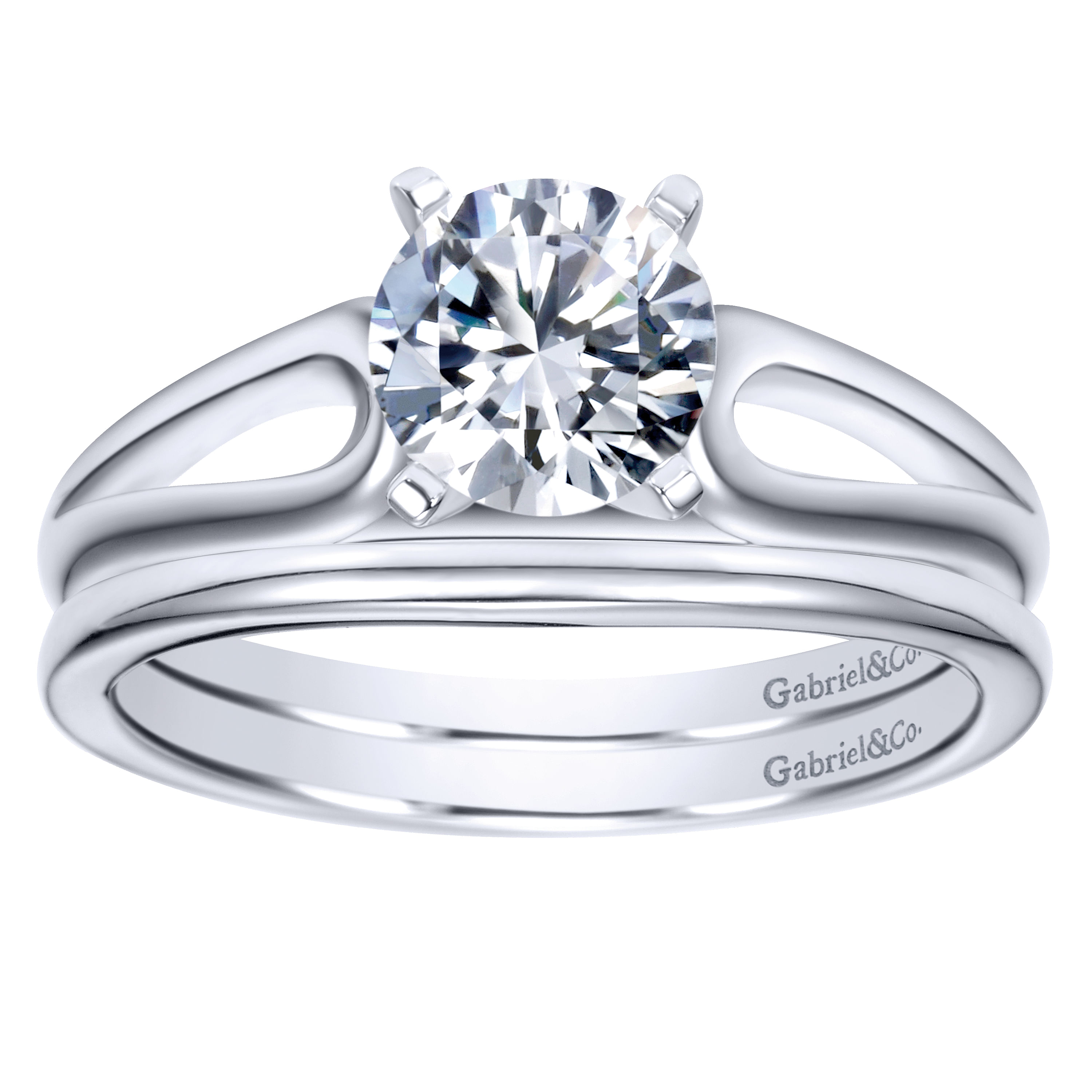 14k White Gold Curved Wedding Band angle 4 14k White Gold Curved Wedding Band angle 4