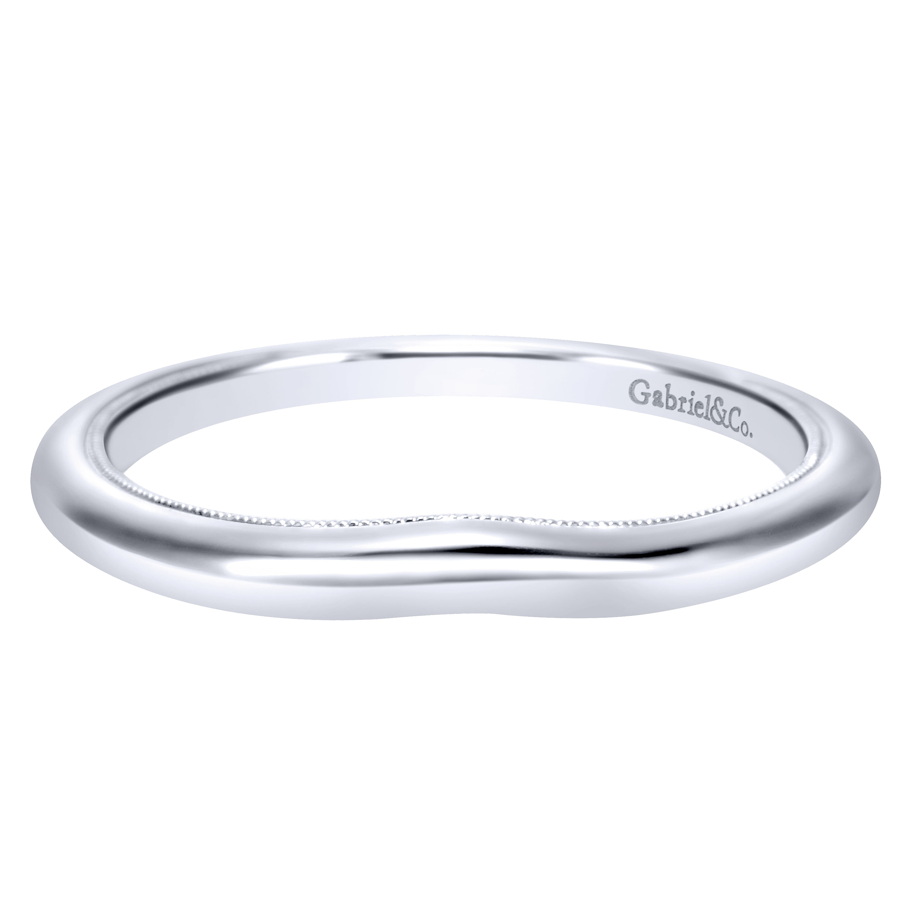 14k White Gold Curved 14k White Gold Curved
