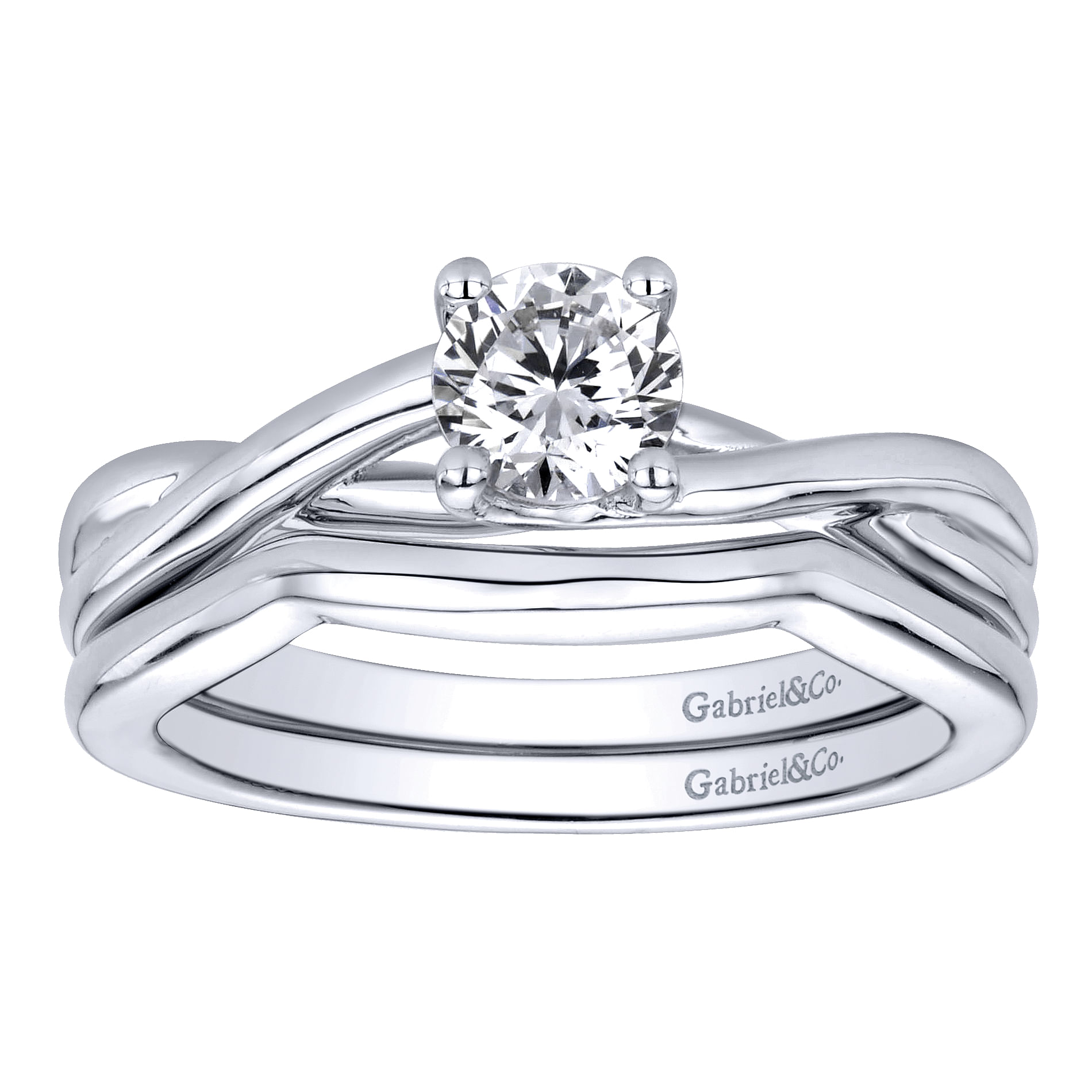 14k White Gold Curved Wedding Band angle 4 14k White Gold Curved Wedding Band angle 4
