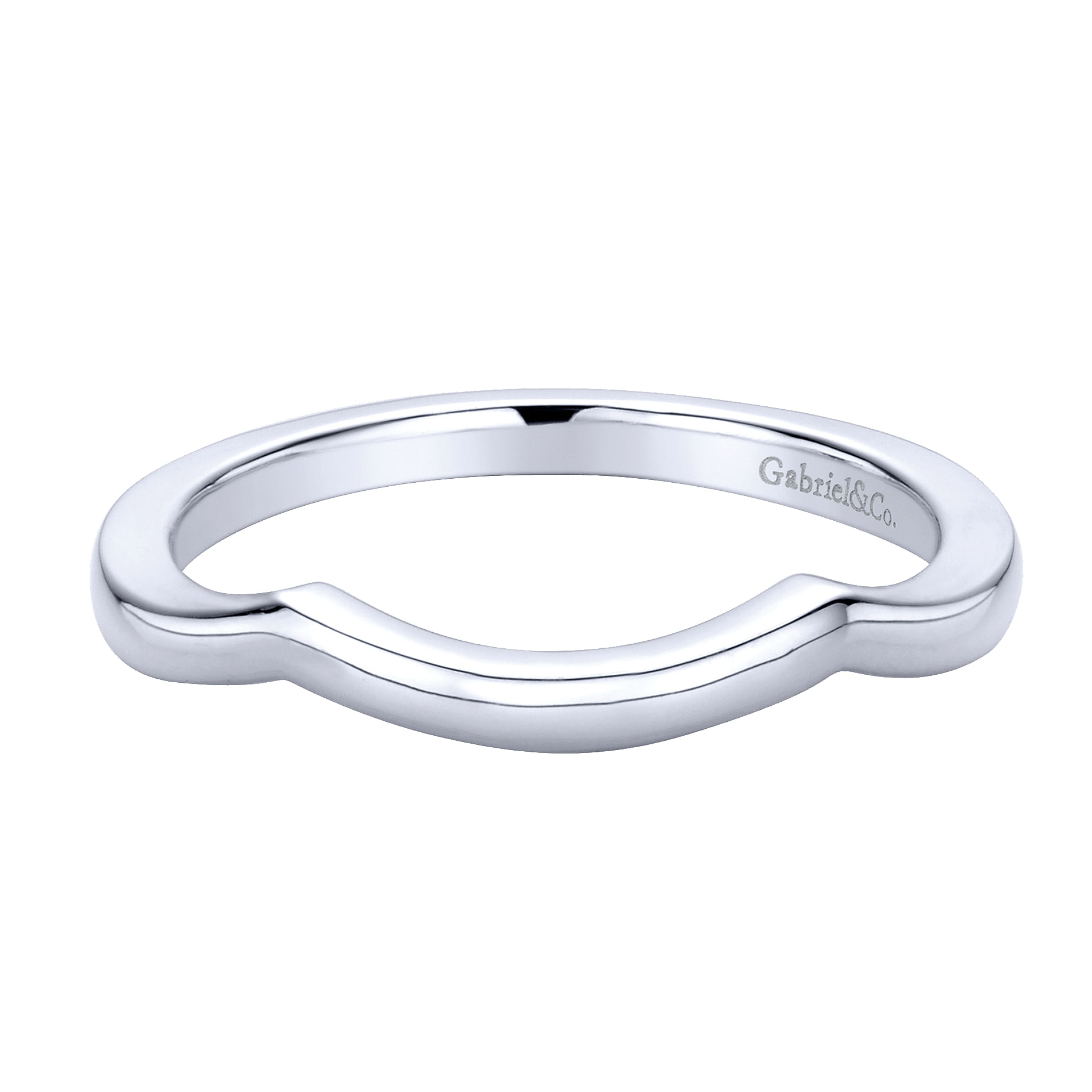 14k White Gold Curved 14k White Gold Curved