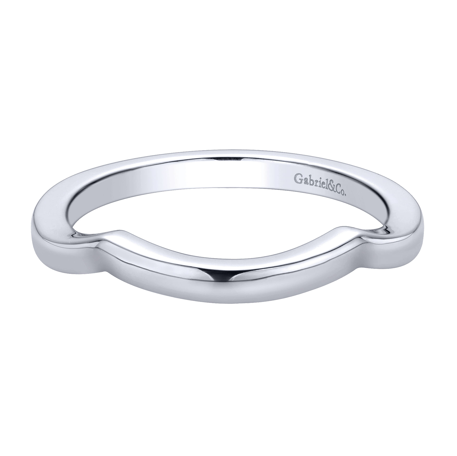 14k White Gold Curved 14k White Gold Curved