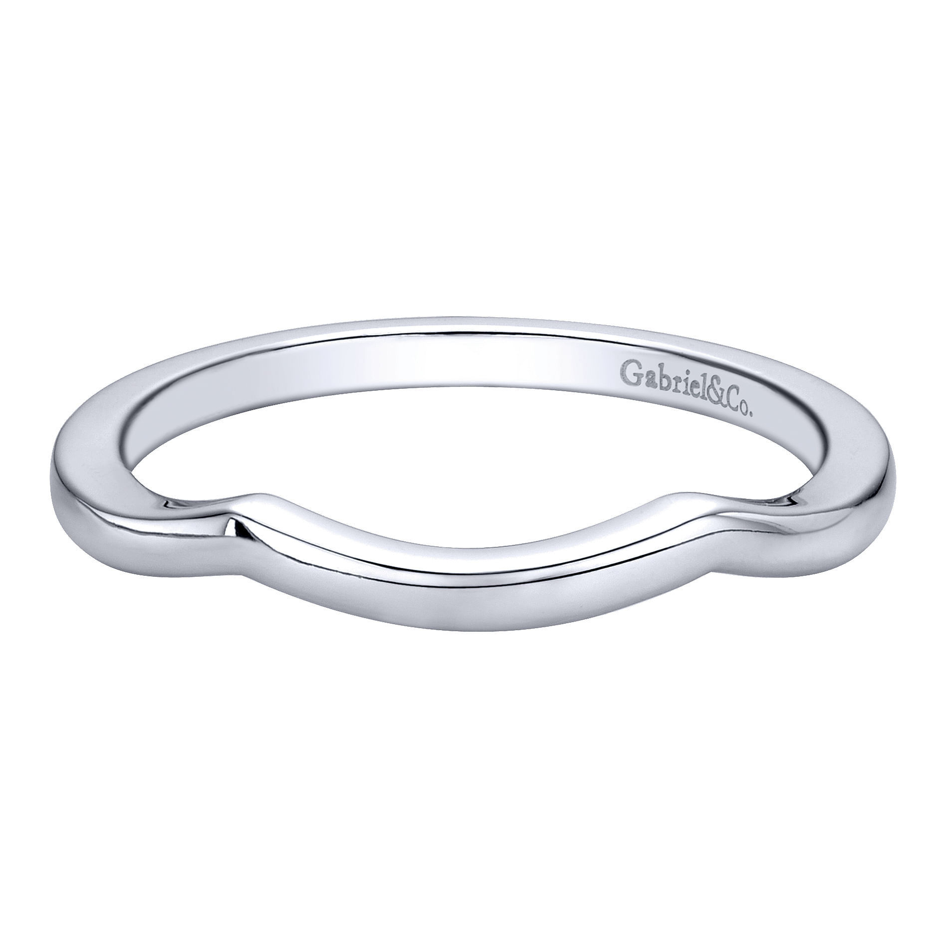 14k White Gold Curved 14k White Gold Curved