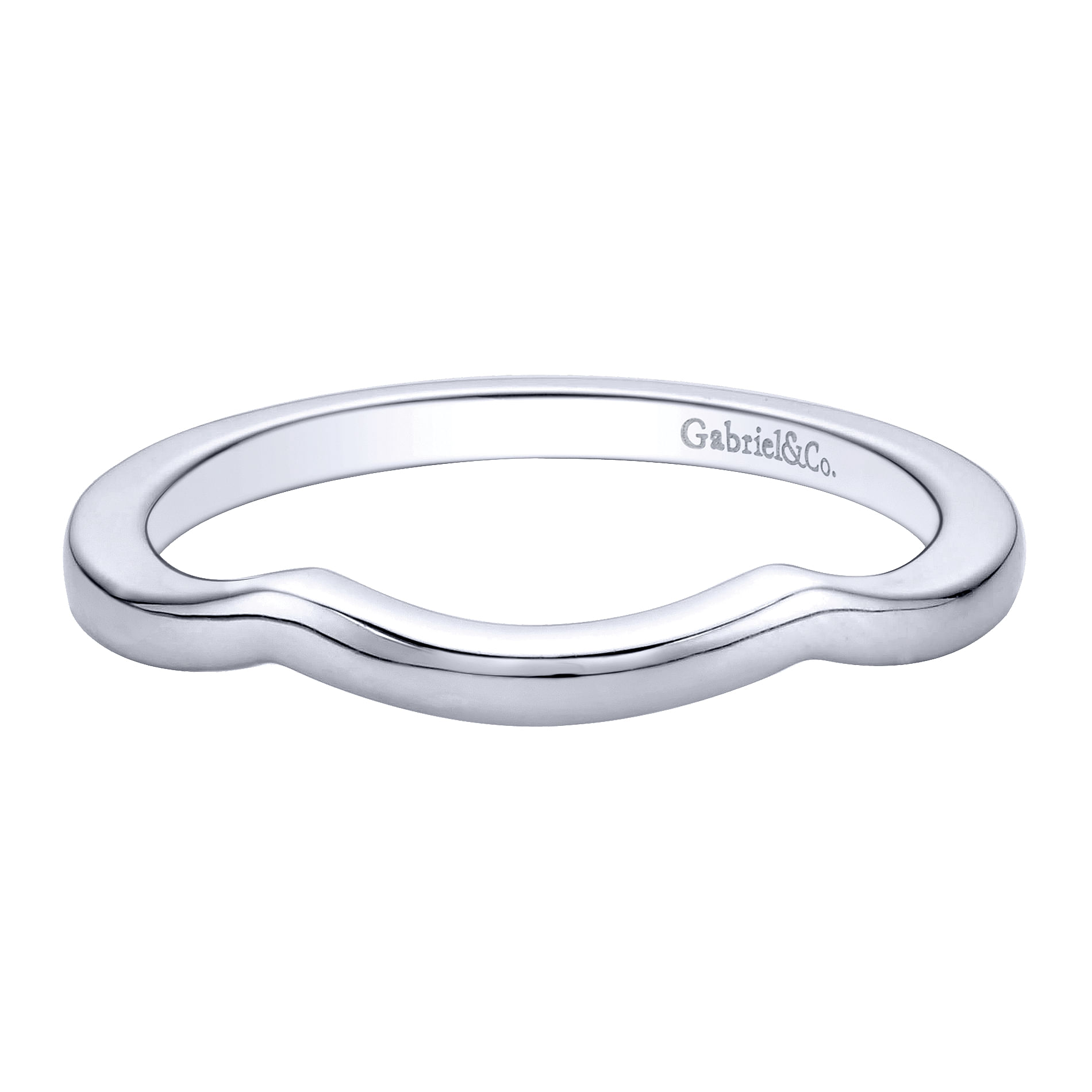 14k White Gold Curved 14k White Gold Curved