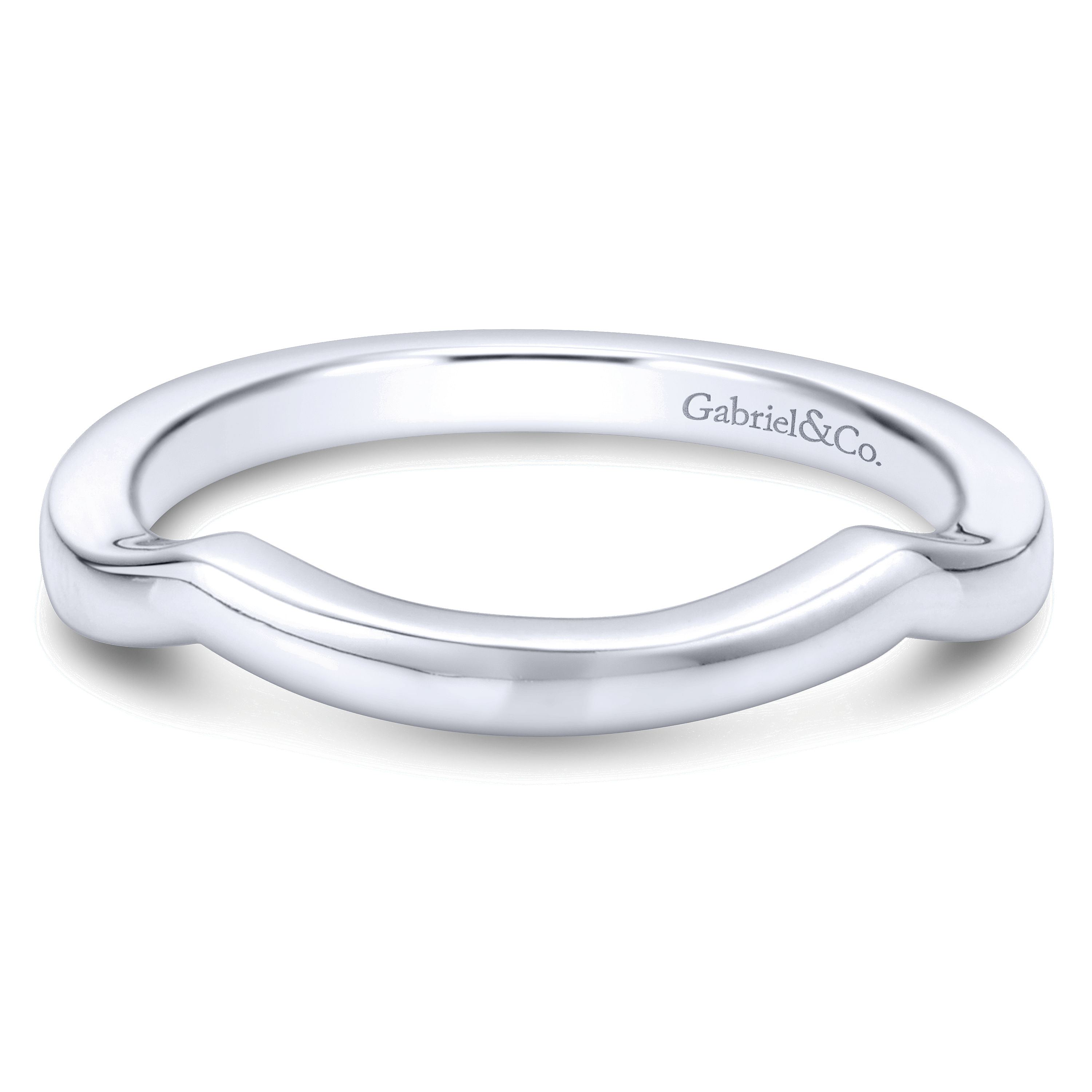 14k White Gold Curved 14k White Gold Curved
