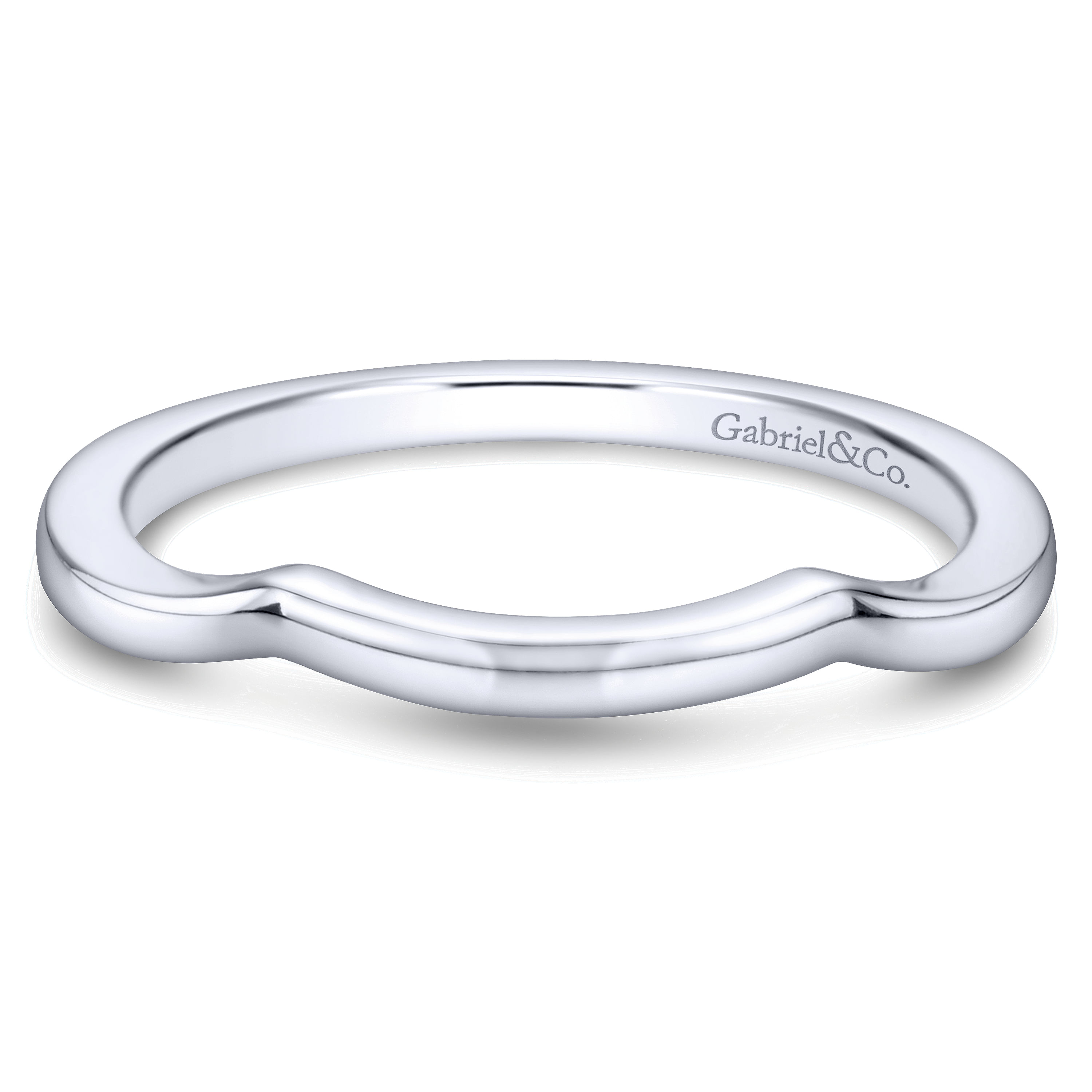 14k White Gold Curved 14k White Gold Curved