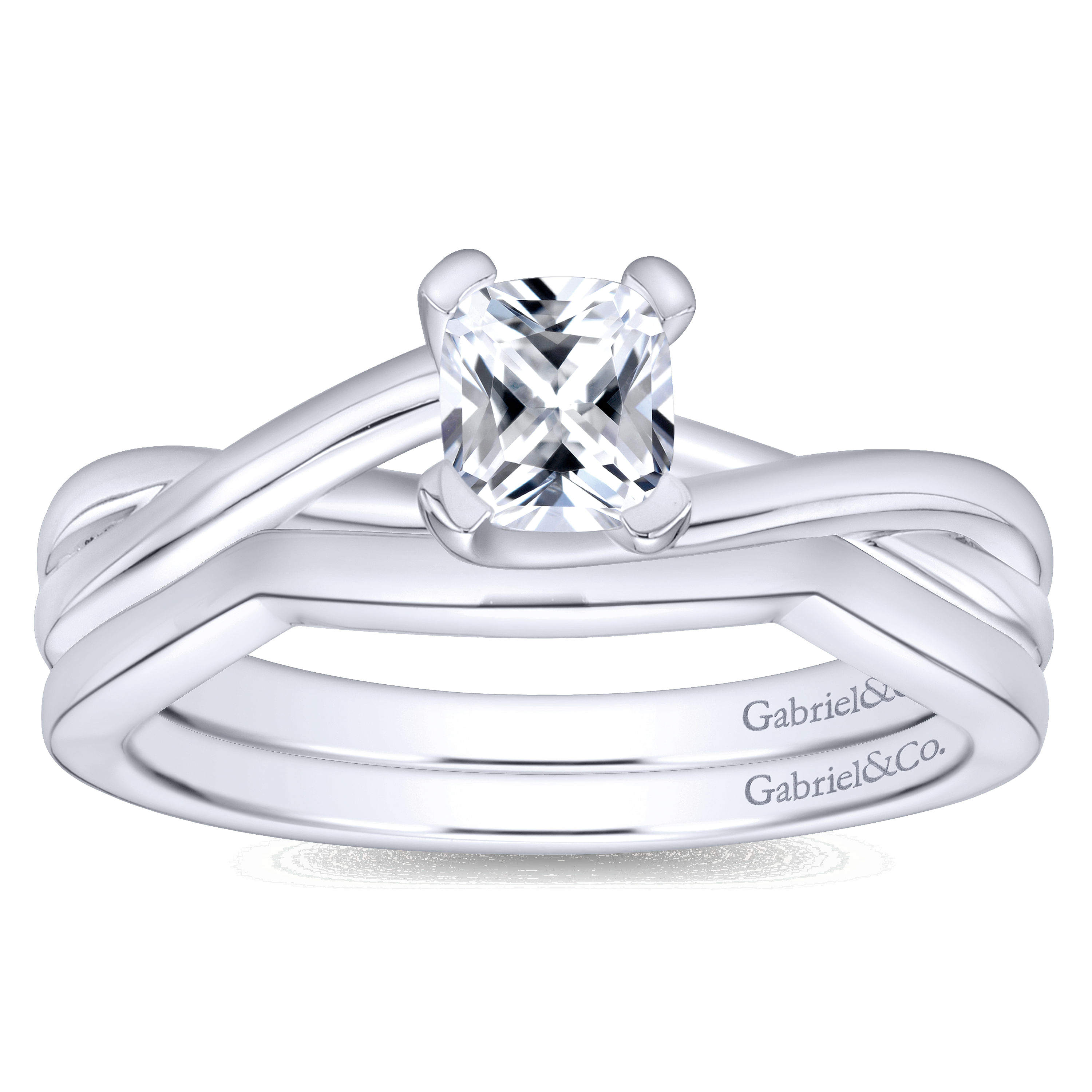 14k White Gold Curved Wedding Band angle 4 14k White Gold Curved Wedding Band angle 4