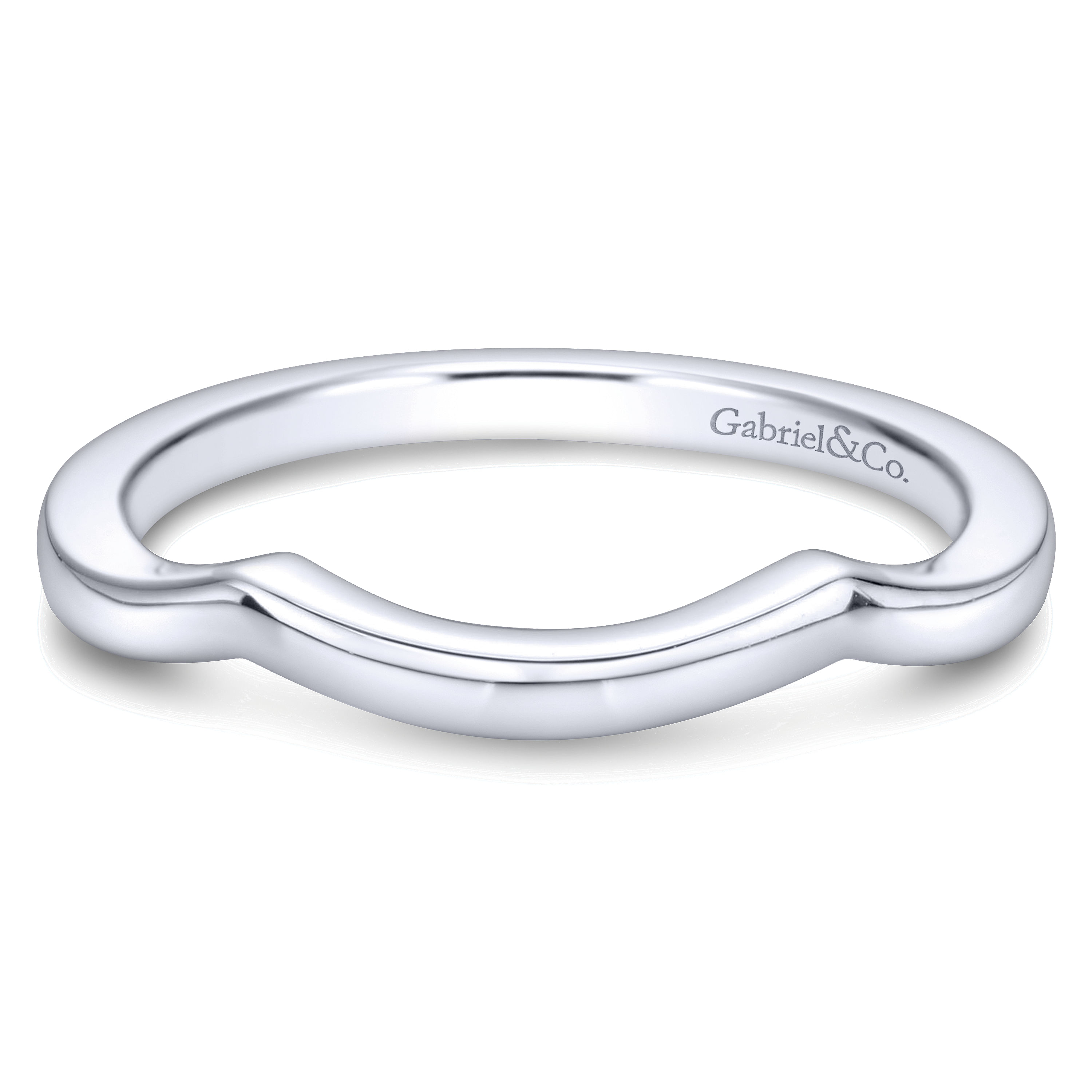 14k White Gold Curved 14k White Gold Curved