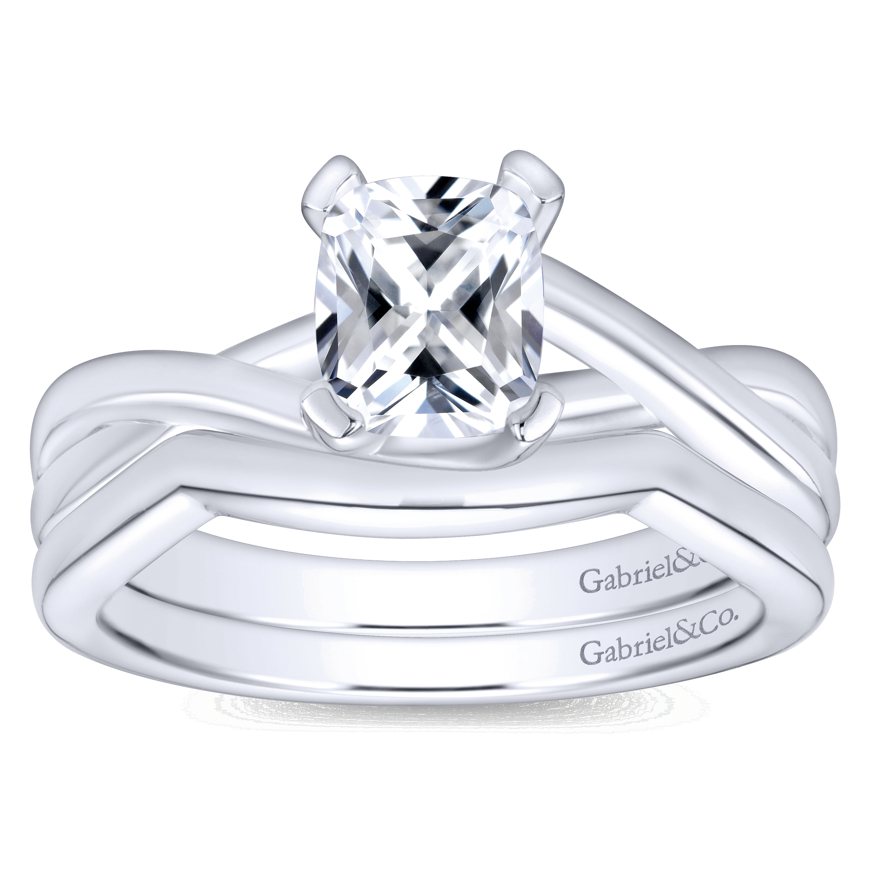 14k White Gold Curved Wedding Band angle 4 14k White Gold Curved Wedding Band angle 4