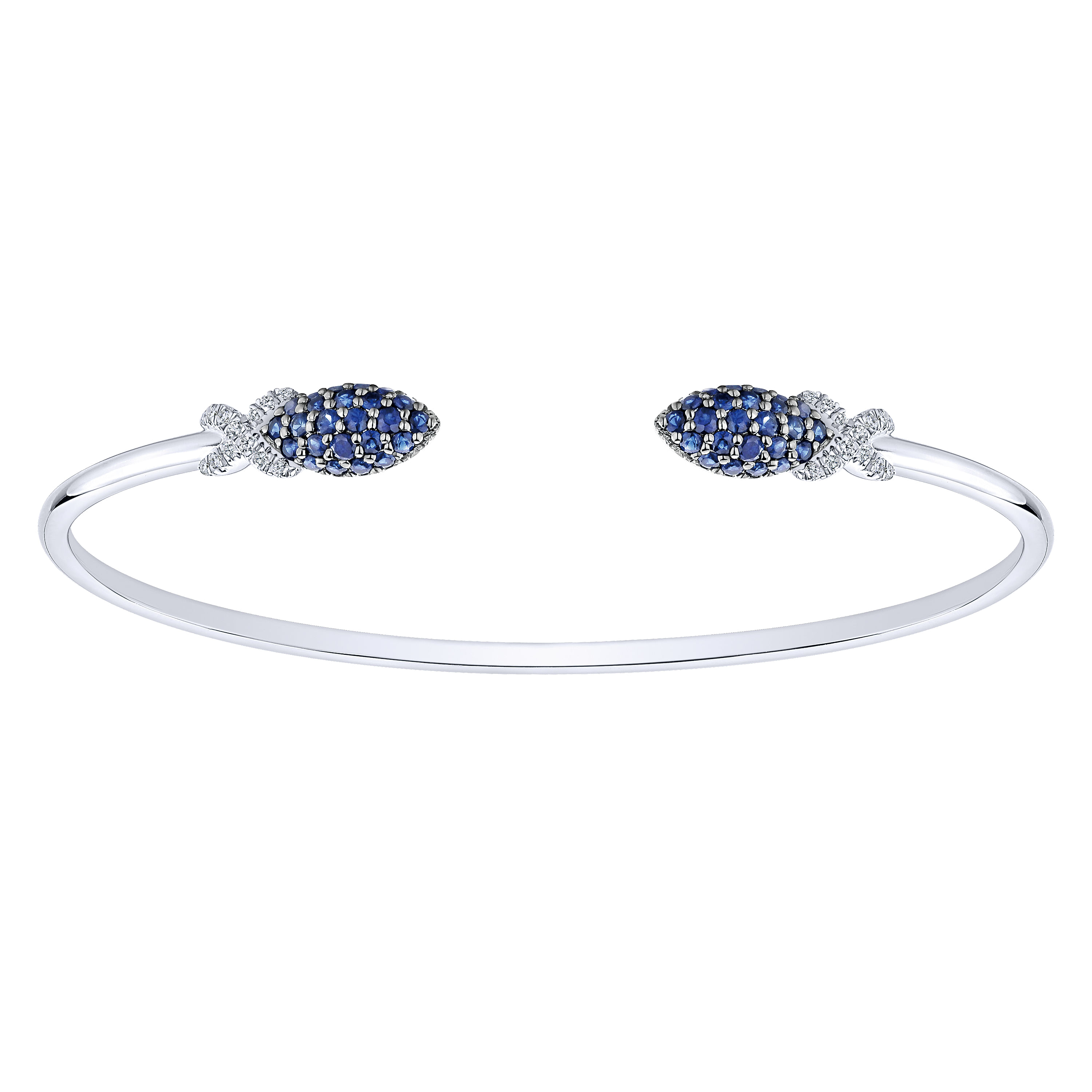 14k White Gold Diamond And Sapphire 14k White Gold Diamond And Sapphire
