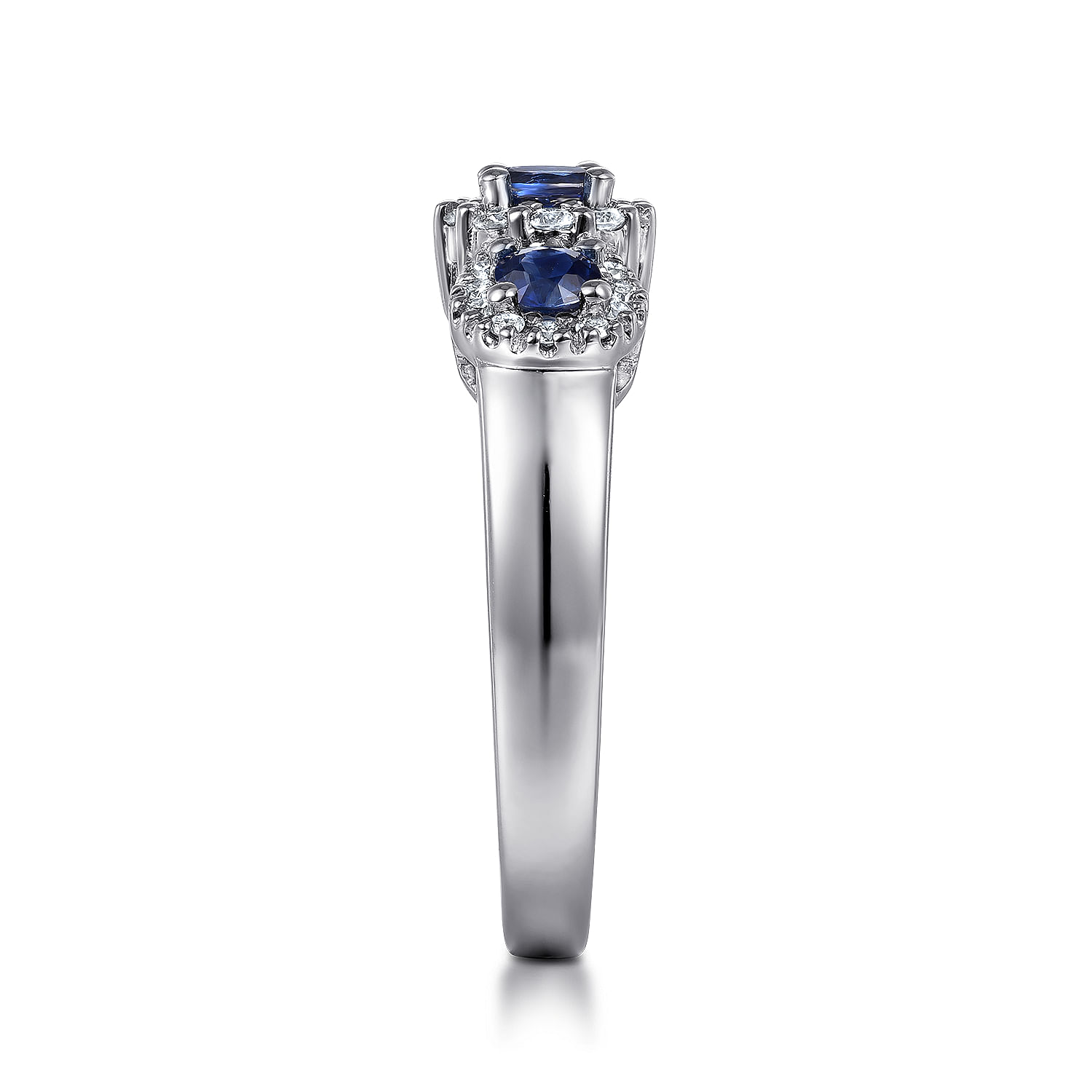 14k White Gold Diamond And Sapphire Fashion Ladies 14k White Gold Diamond And Sapphire Fashion Ladies