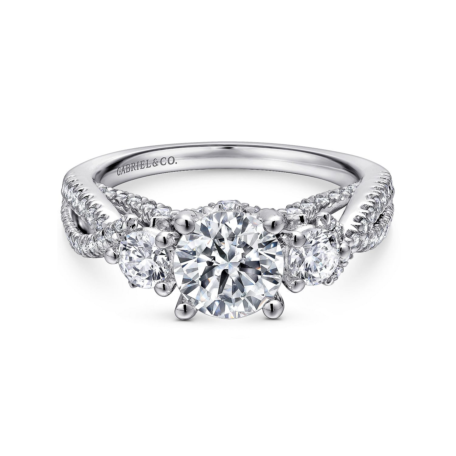 14k White Gold Diamond 3 Stones 14k White Gold Diamond 3 Stones