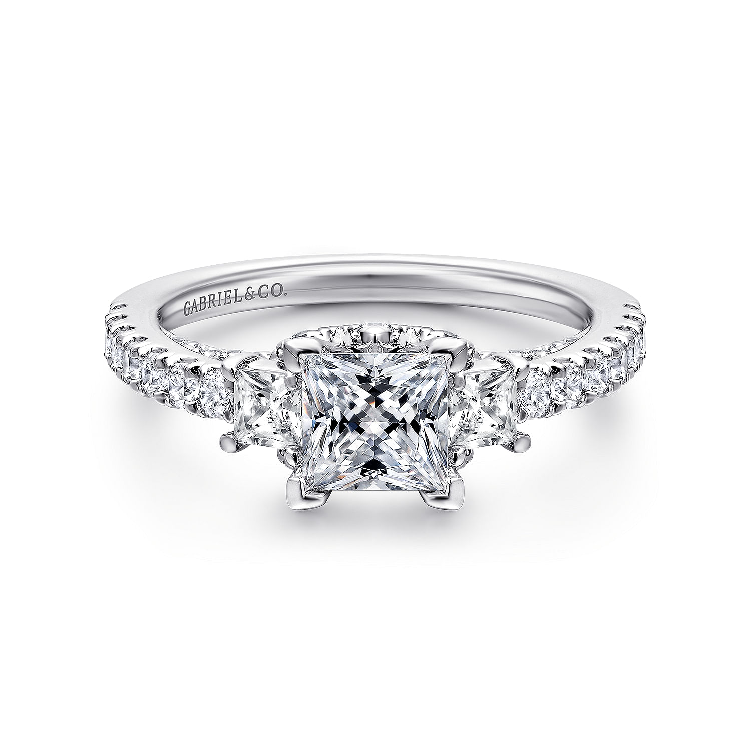 14k White Gold Diamond 3 Stones 14k White Gold Diamond 3 Stones