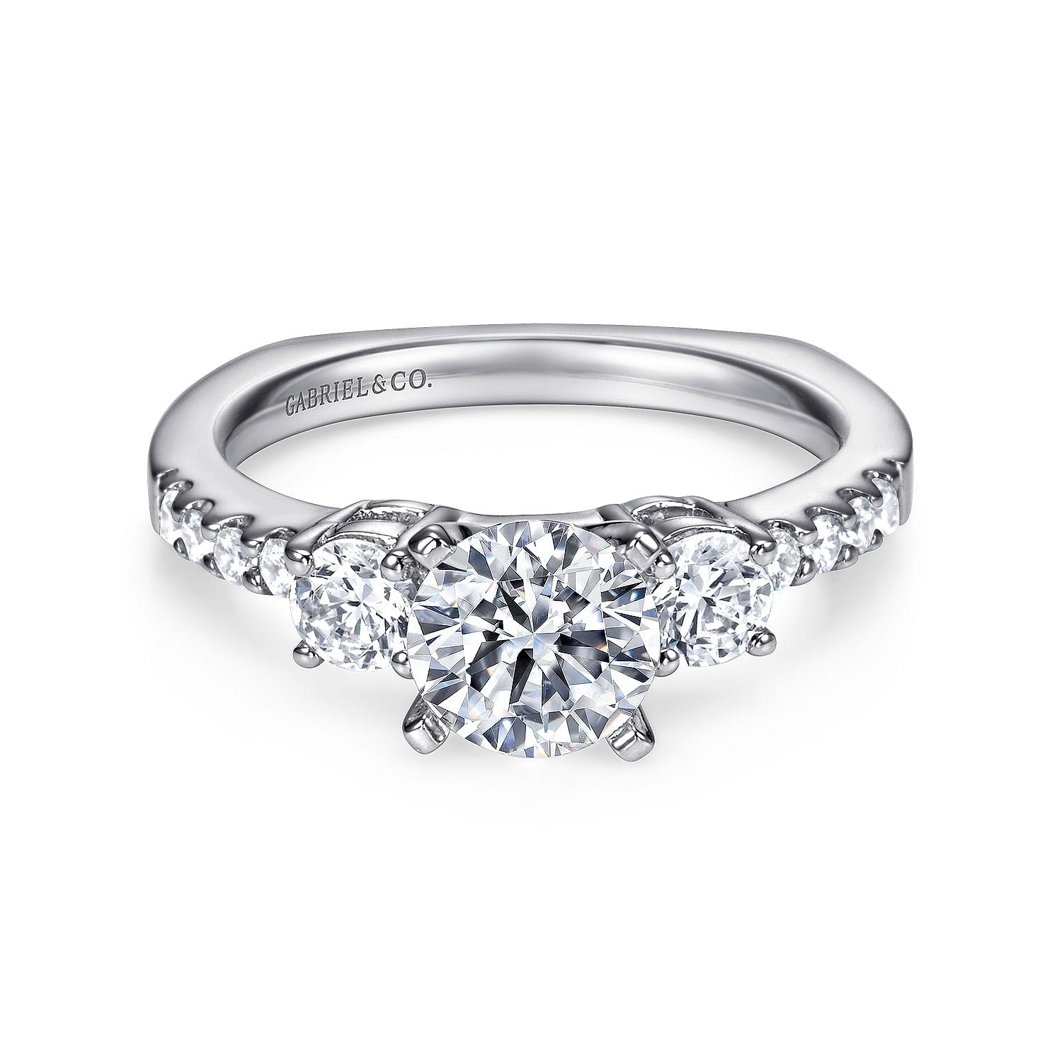 14k White Gold Diamond 3 Stones 14k White Gold Diamond 3 Stones