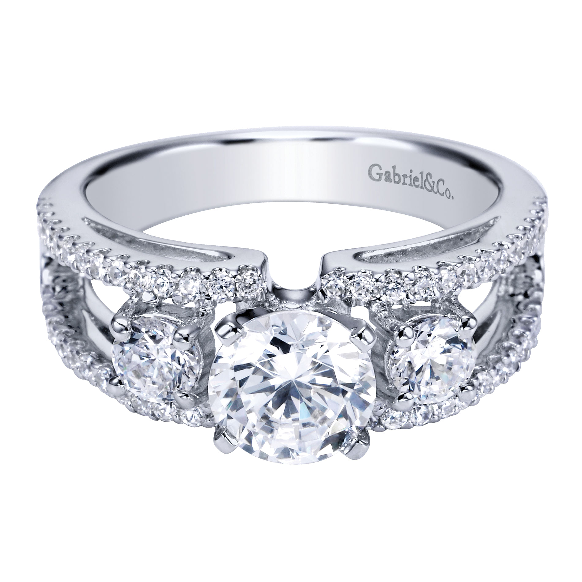 14k White Gold Diamond 3 Stones 14k White Gold Diamond 3 Stones