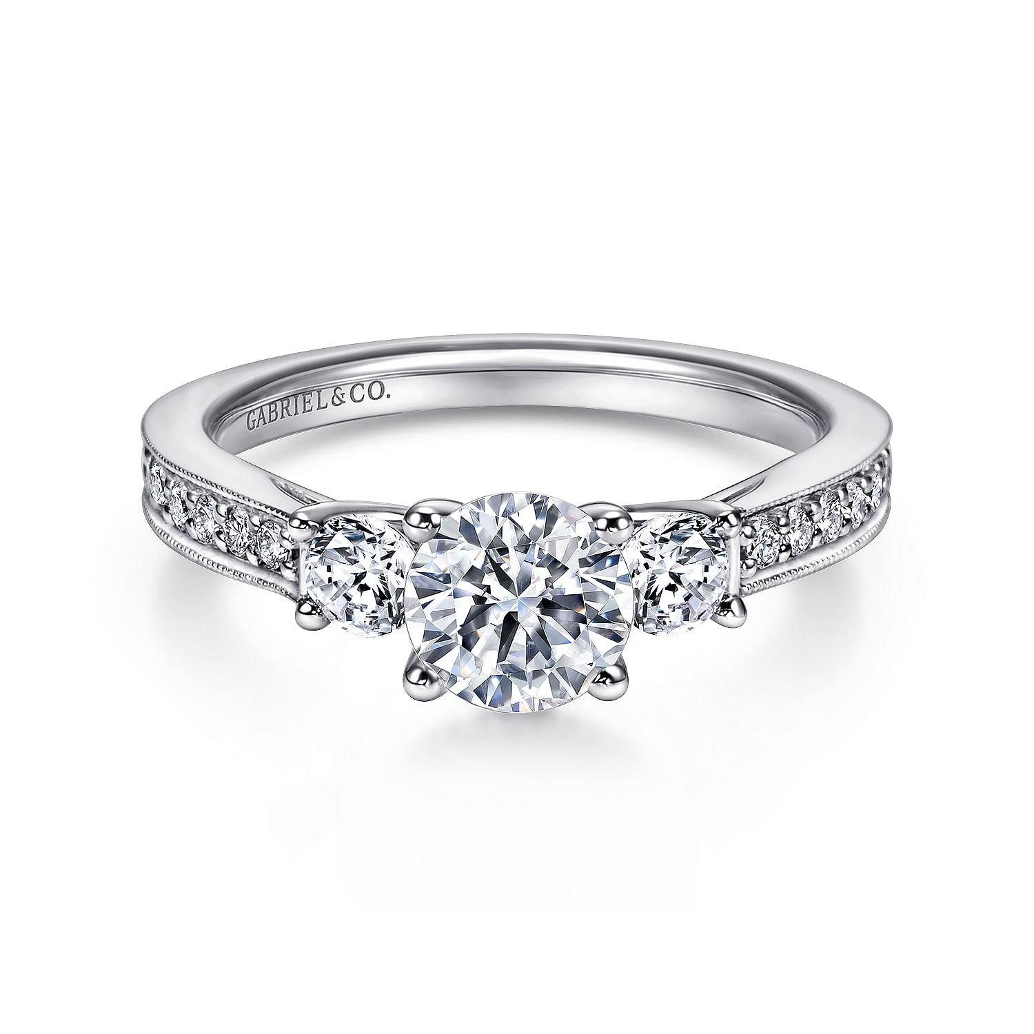 14k White Gold Diamond 3 Stones 14k White Gold Diamond 3 Stones