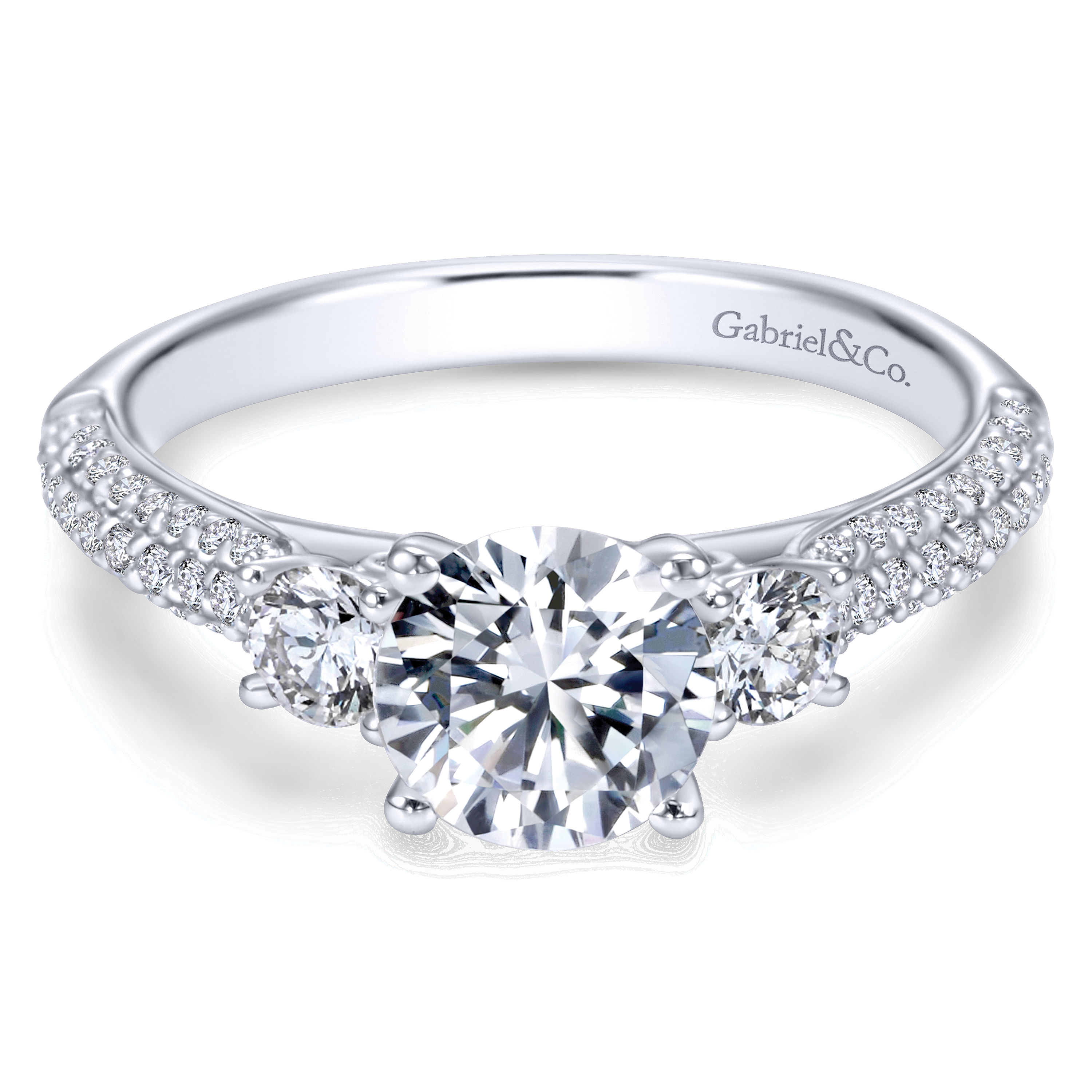 14k White Gold Diamond 3 Stones 14k White Gold Diamond 3 Stones
