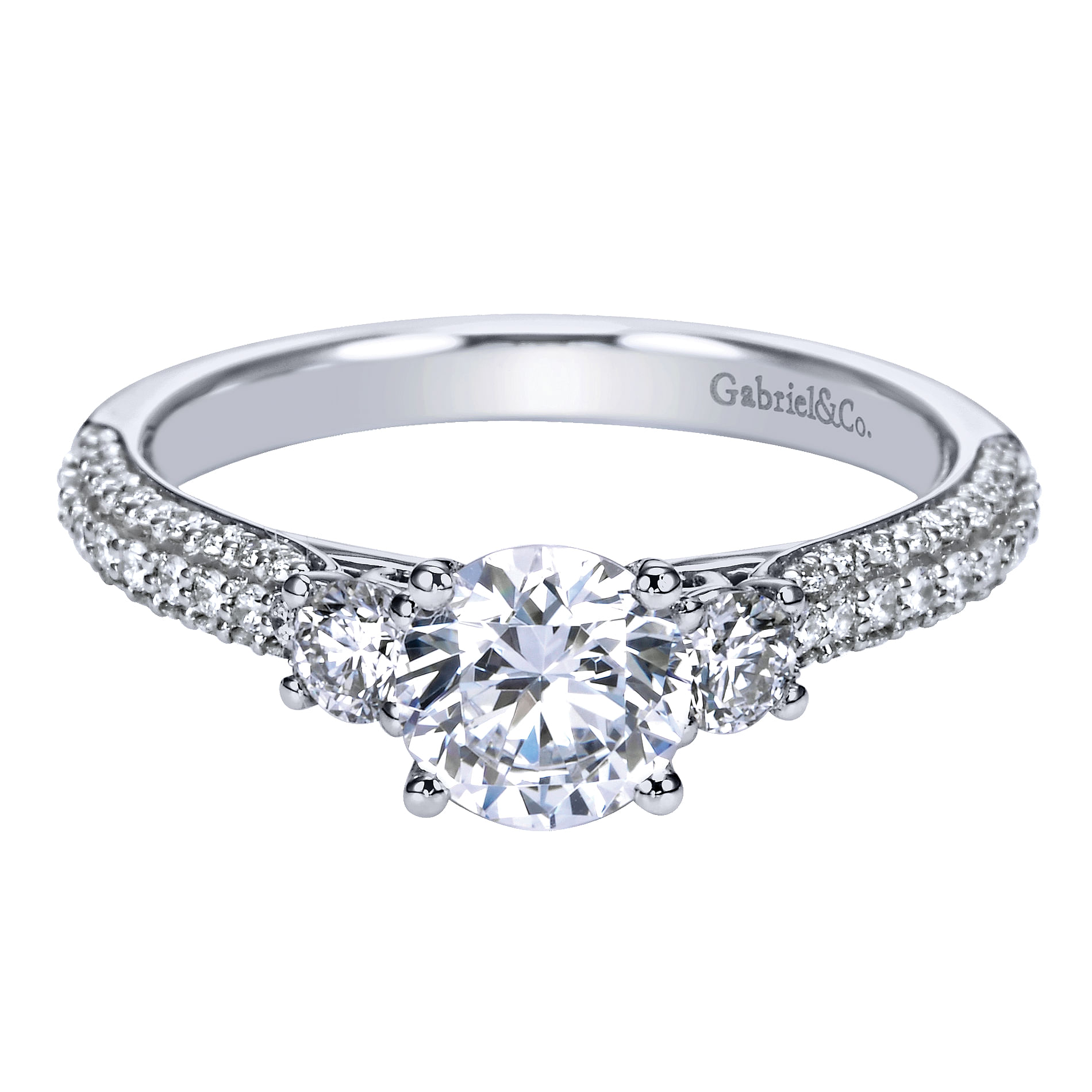 14k White Gold Diamond 3 Stones 14k White Gold Diamond 3 Stones